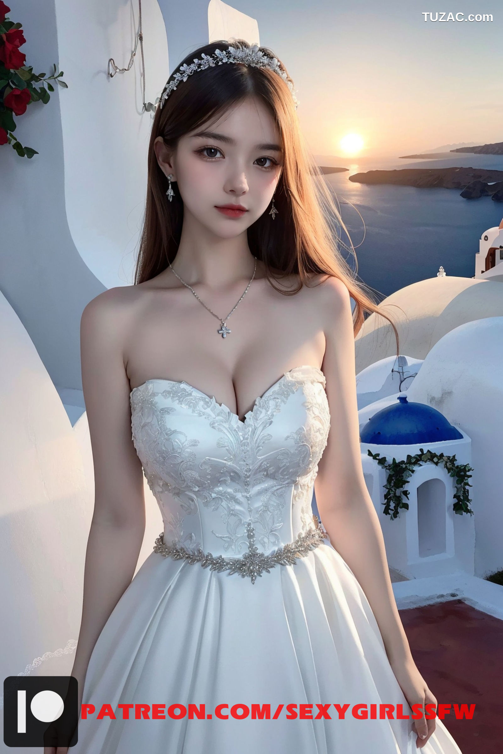 AI美女-婚纱礼服-海边古堡-18禁