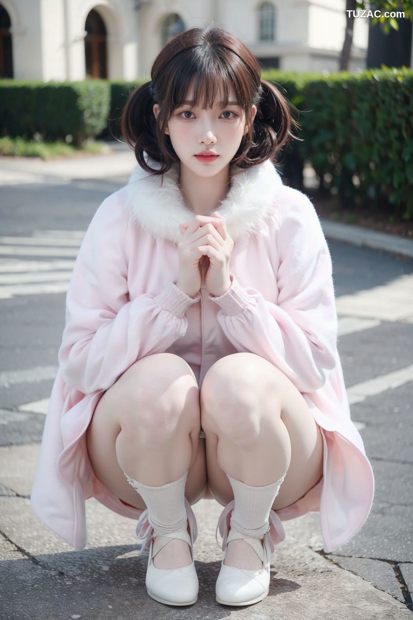 AI美女-拟实-粉白色情趣服-18禁