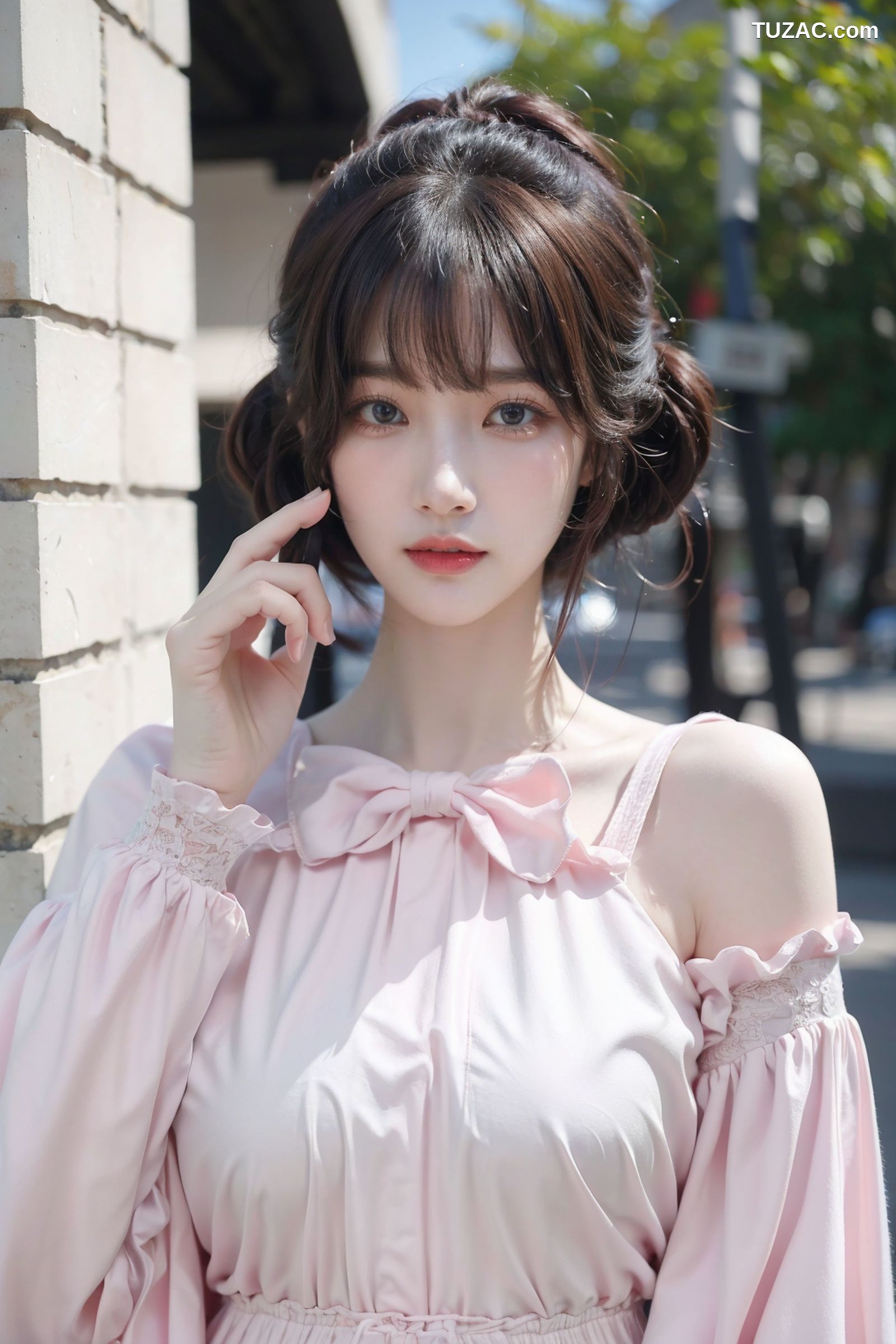 AI美女-拟实-粉白色情趣服-18禁