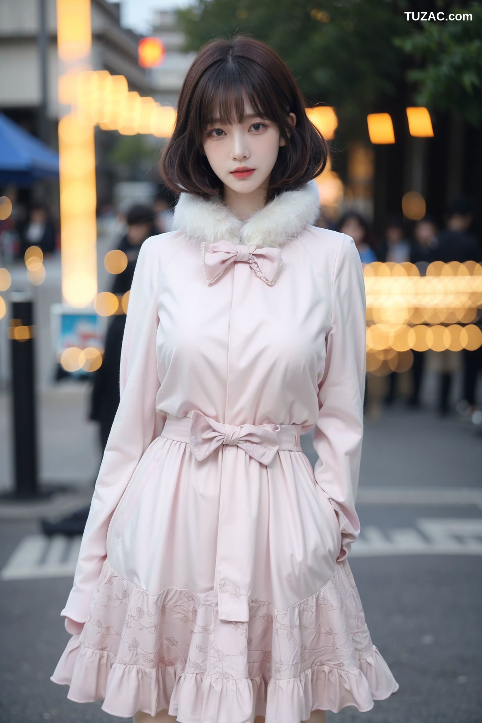 AI美女-拟实-粉白色情趣服-18禁