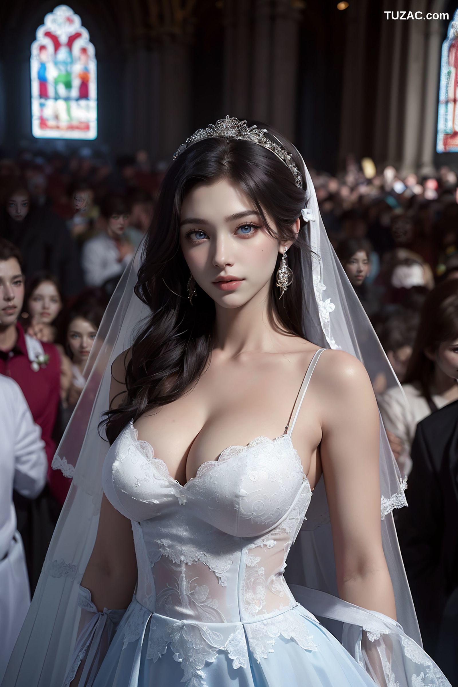 AI美女-教堂淫乱婚礼-性感婚纱