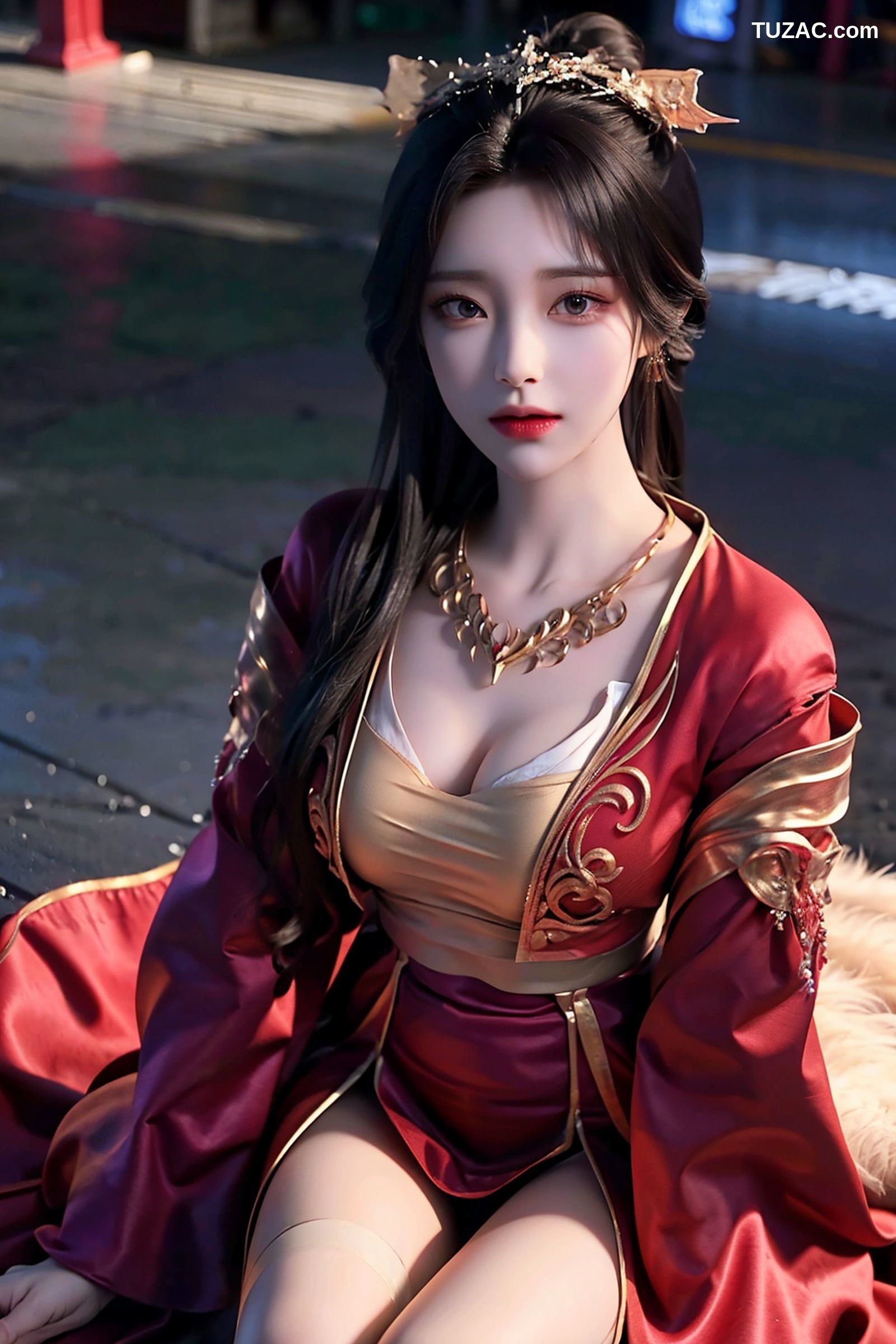 AI美女-月婵-红袍