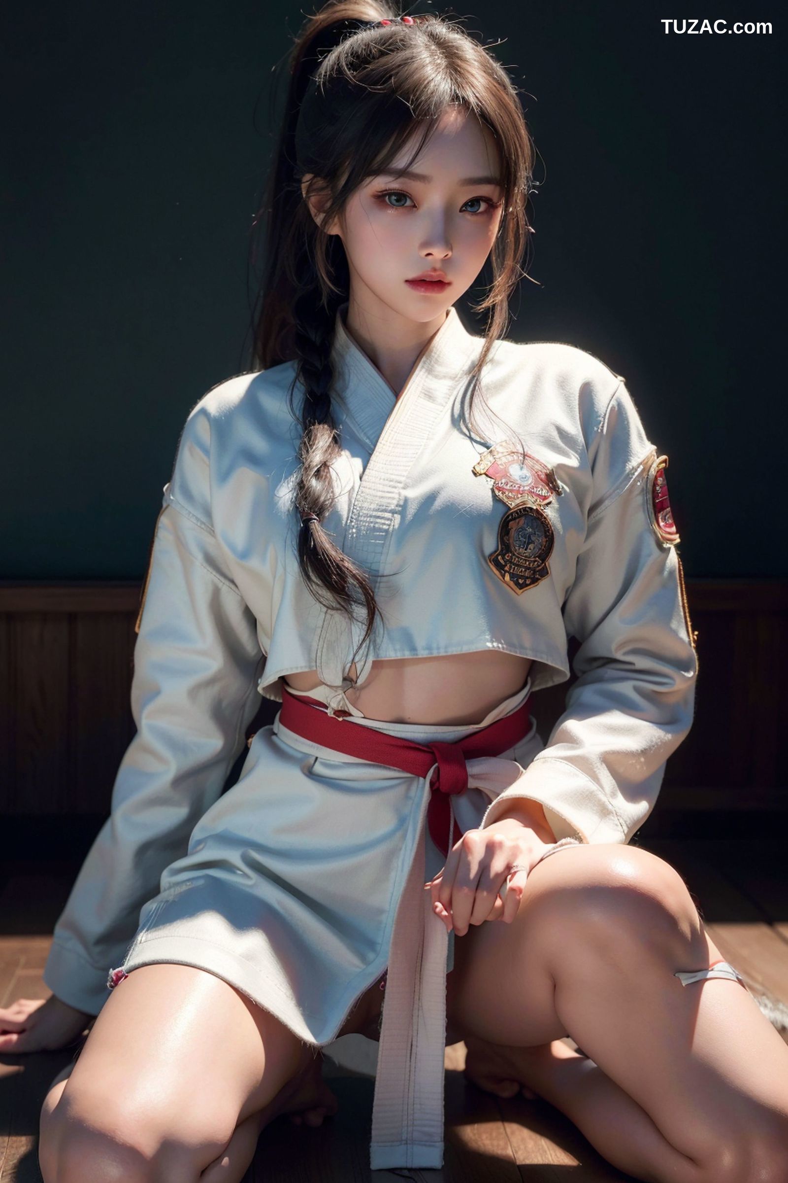 AI美女-空手道女孩-Karate-Girl-白衣白带红带篇-18禁