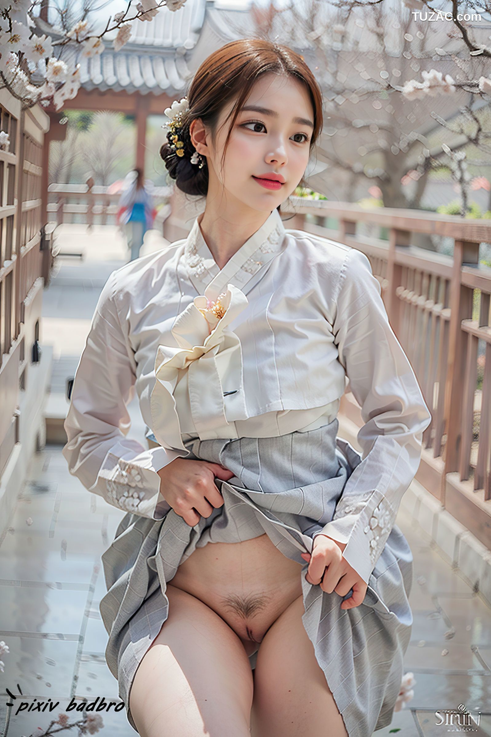 AI美女-韩服-宫殿-露出-自慰-卷1-Hanbok-Palace-boobs-dildo-BadBro