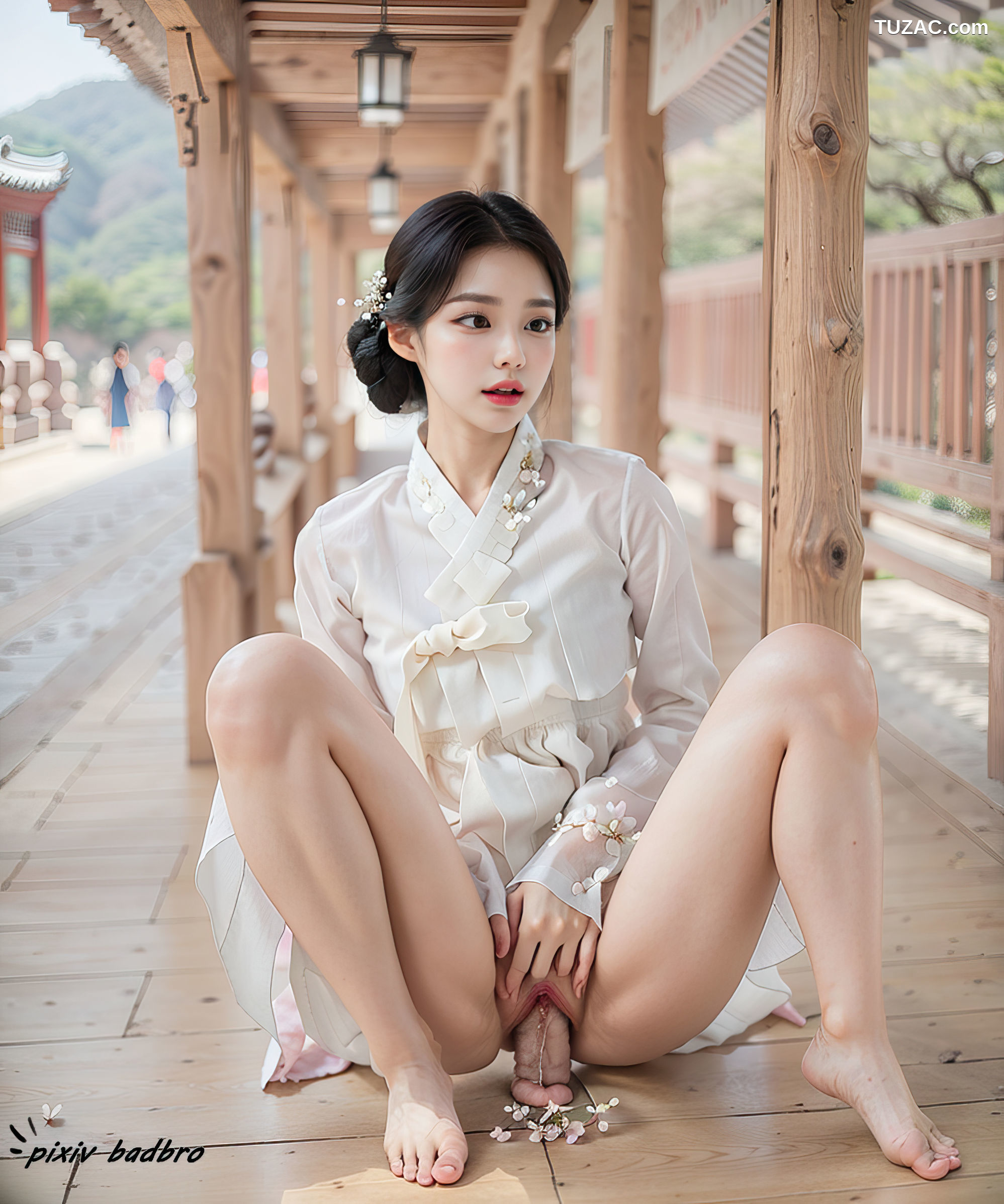 AI美女-韩服-宫殿-露出-自慰-卷1-Hanbok-Palace-boobs-dildo-BadBro