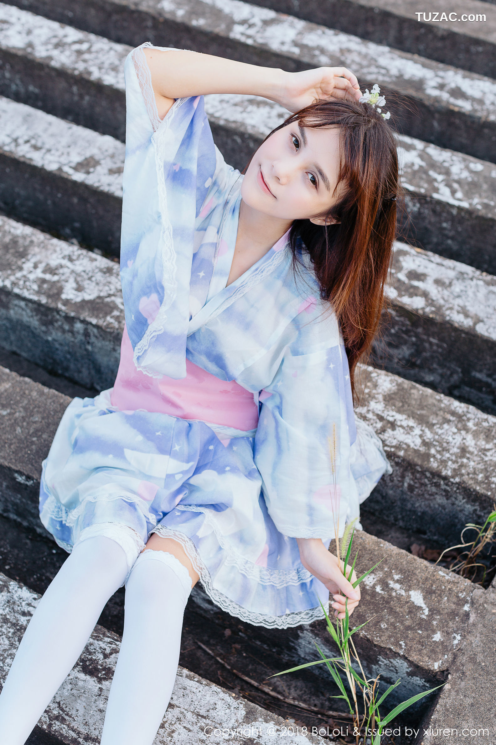 BoLoli波萝社-Vol.118-夏美酱-和服绿树公园