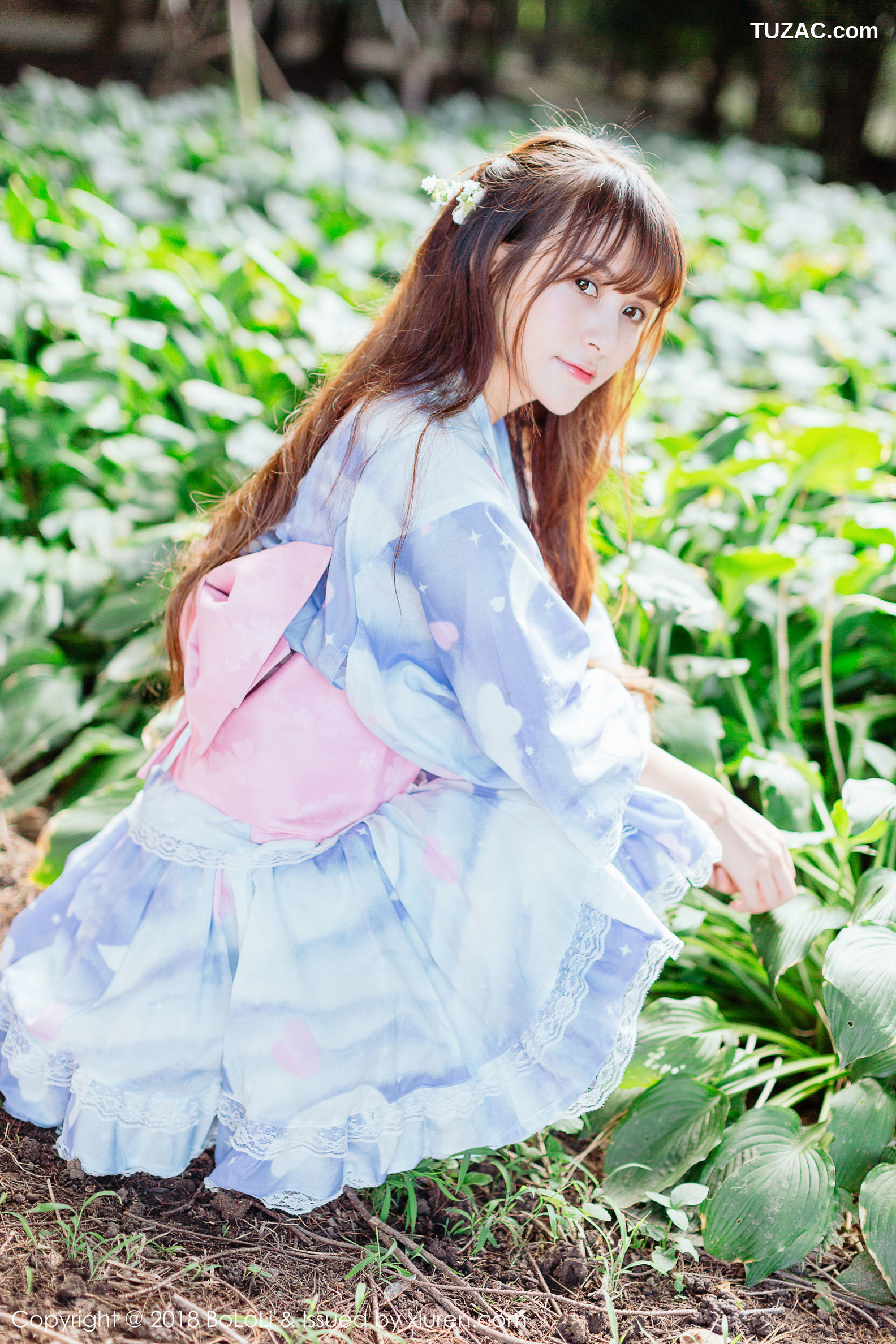 BoLoli波萝社-Vol.118-夏美酱-和服绿树公园