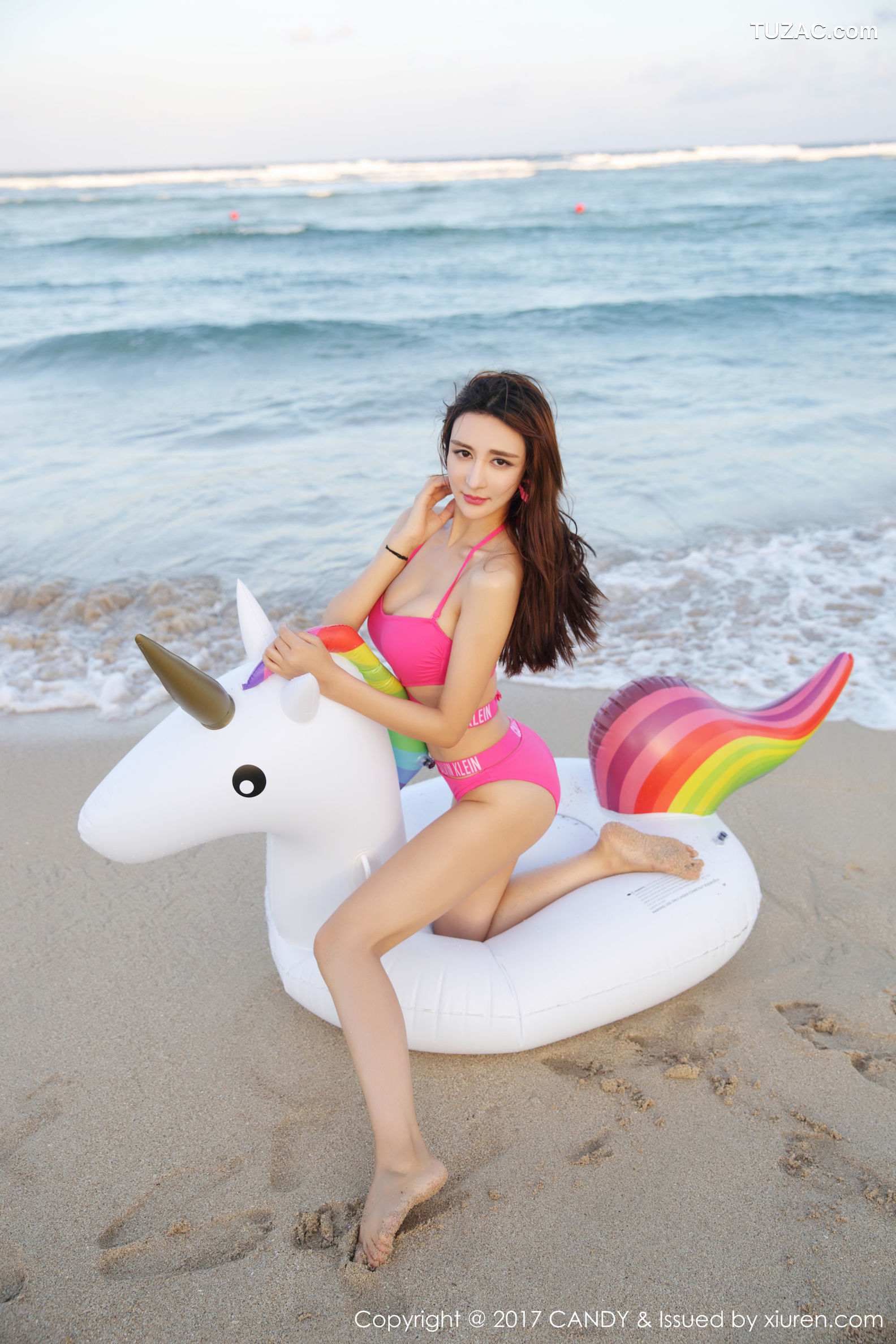 Candy糖果画报-041-伊莉娜-《唯美套裙-沙滩比基尼》-2017.11.17