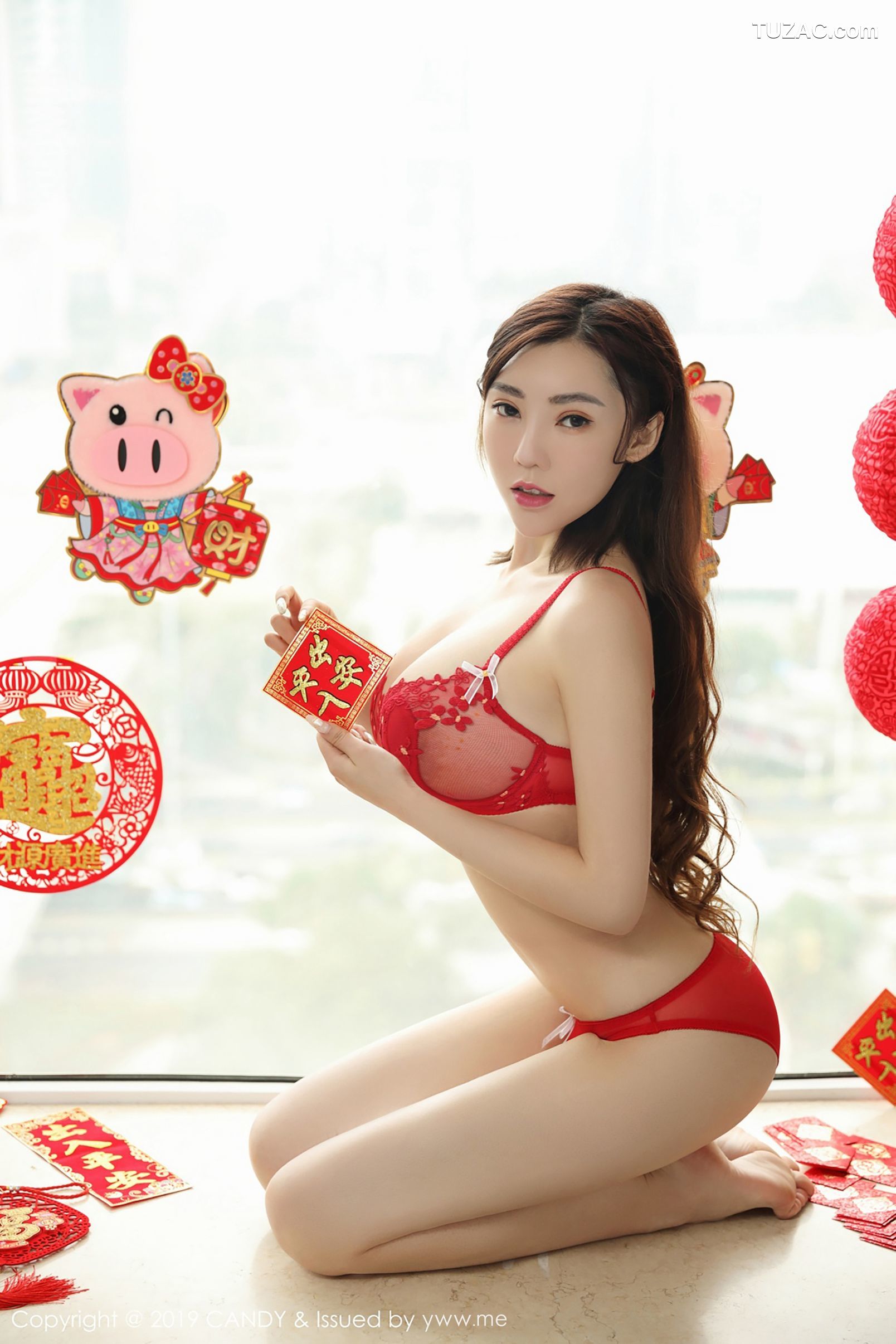 Candy网红馆-070-萌汉药Baby很酷-《春节喜庆不失性感内衣》-2019.02.11
