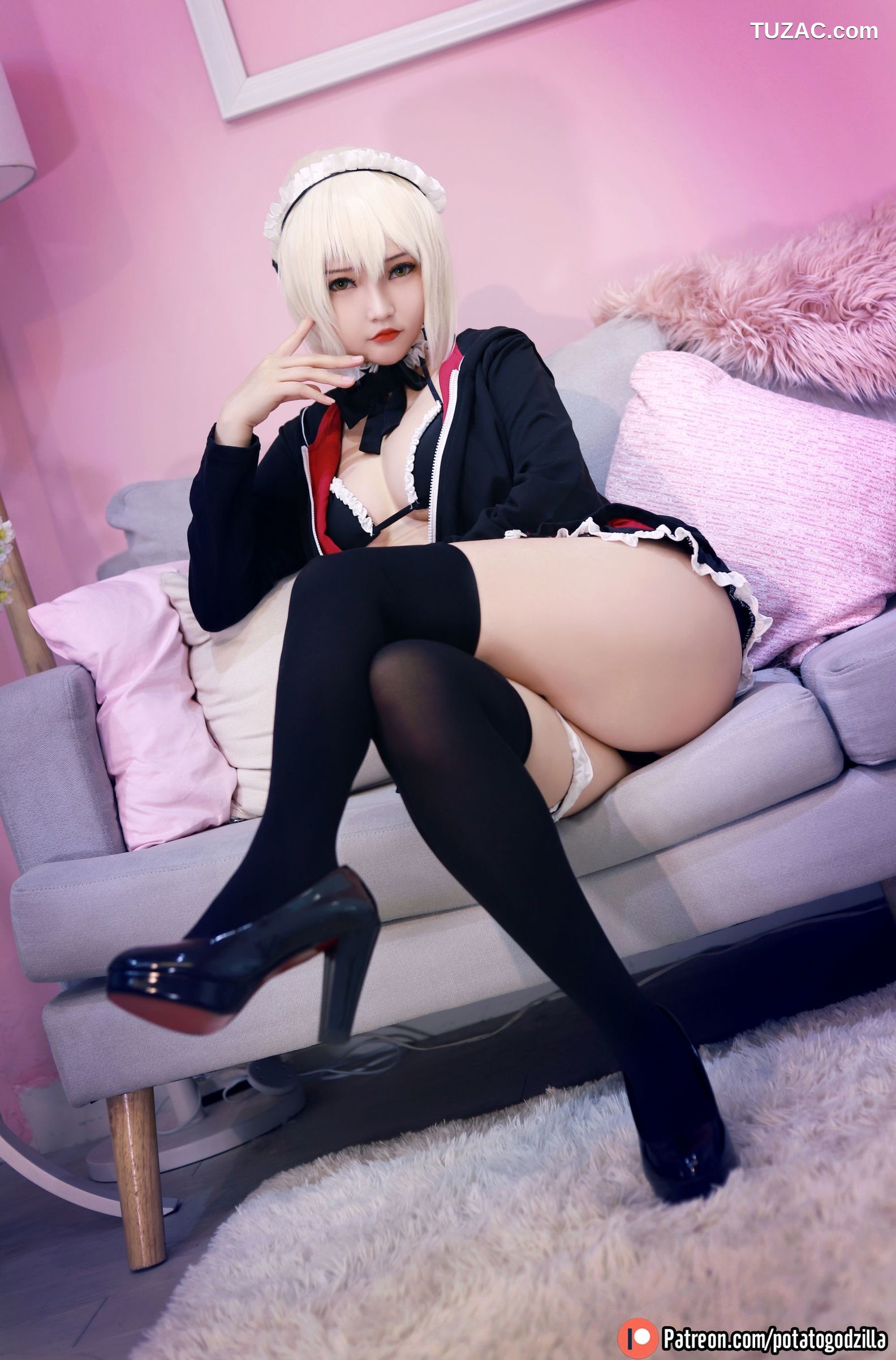 Potato-Godzilla-Saber-女仆装