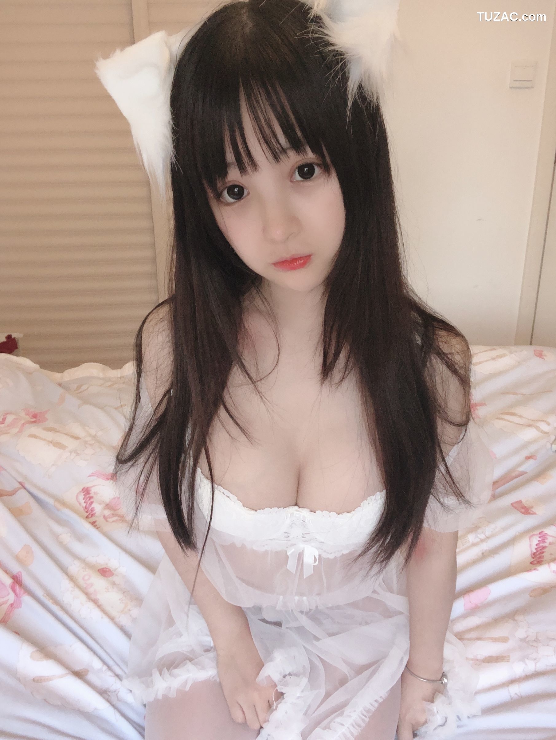 桜井宁宁-029-小白猫-蕾丝内衣