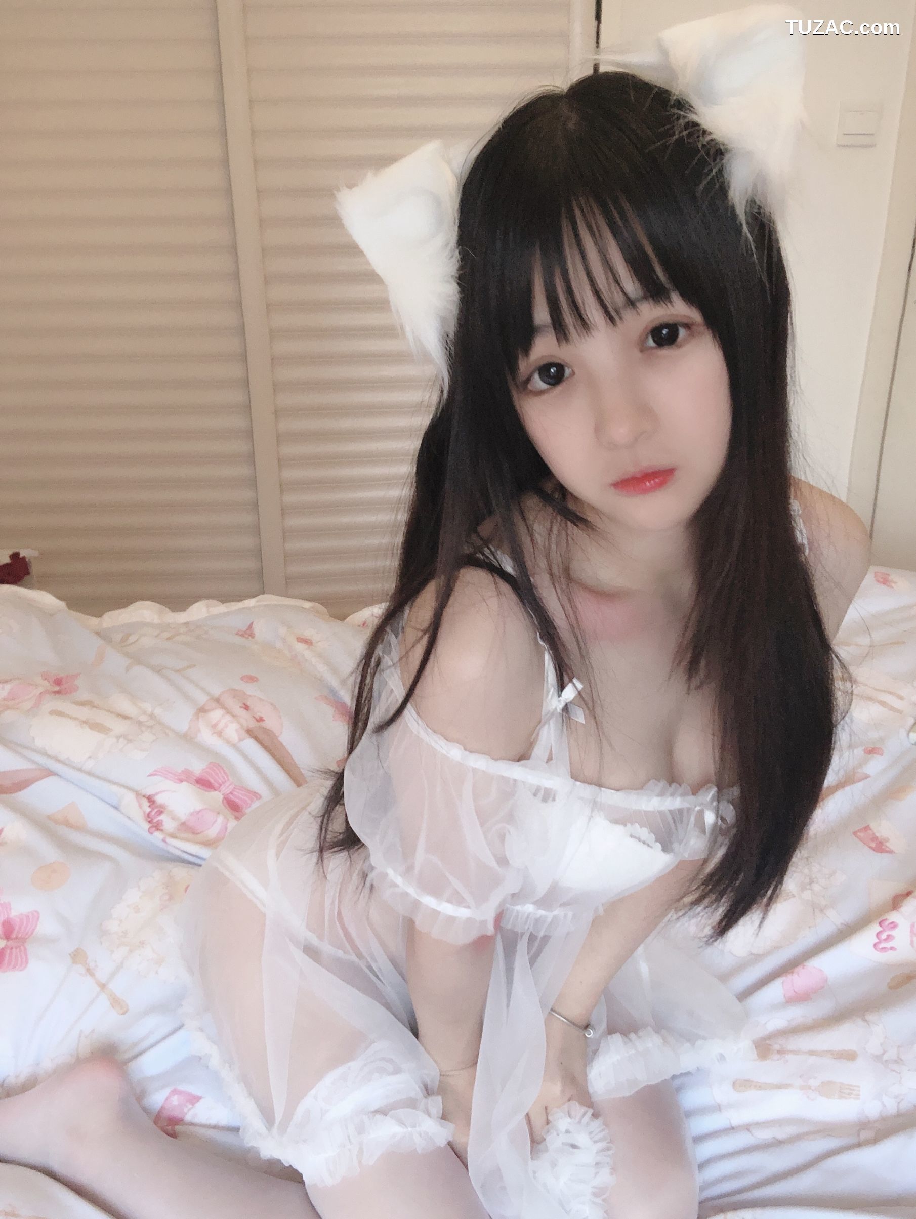 桜井宁宁-029-小白猫-蕾丝内衣