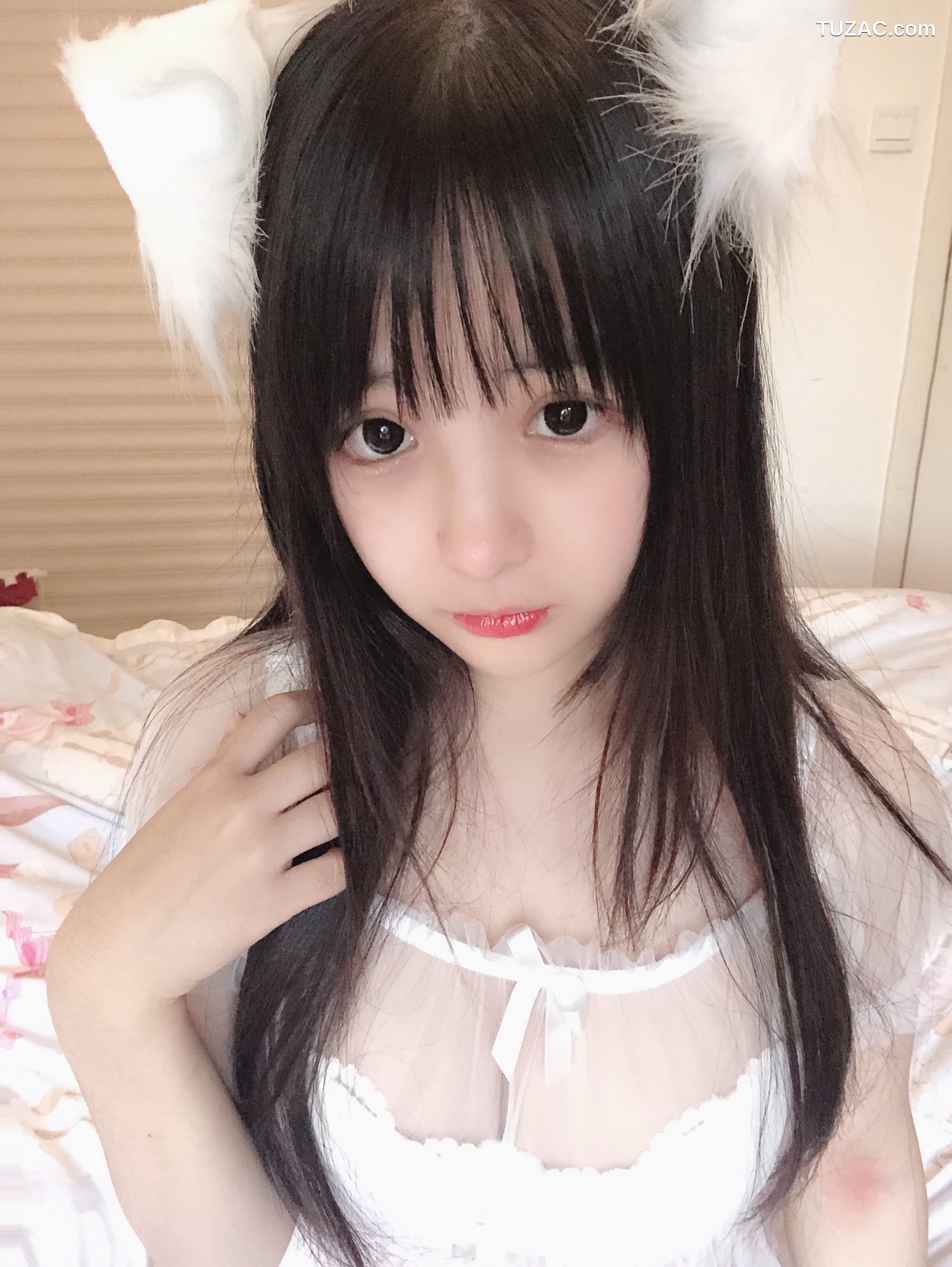 桜井宁宁-029-小白猫-蕾丝内衣