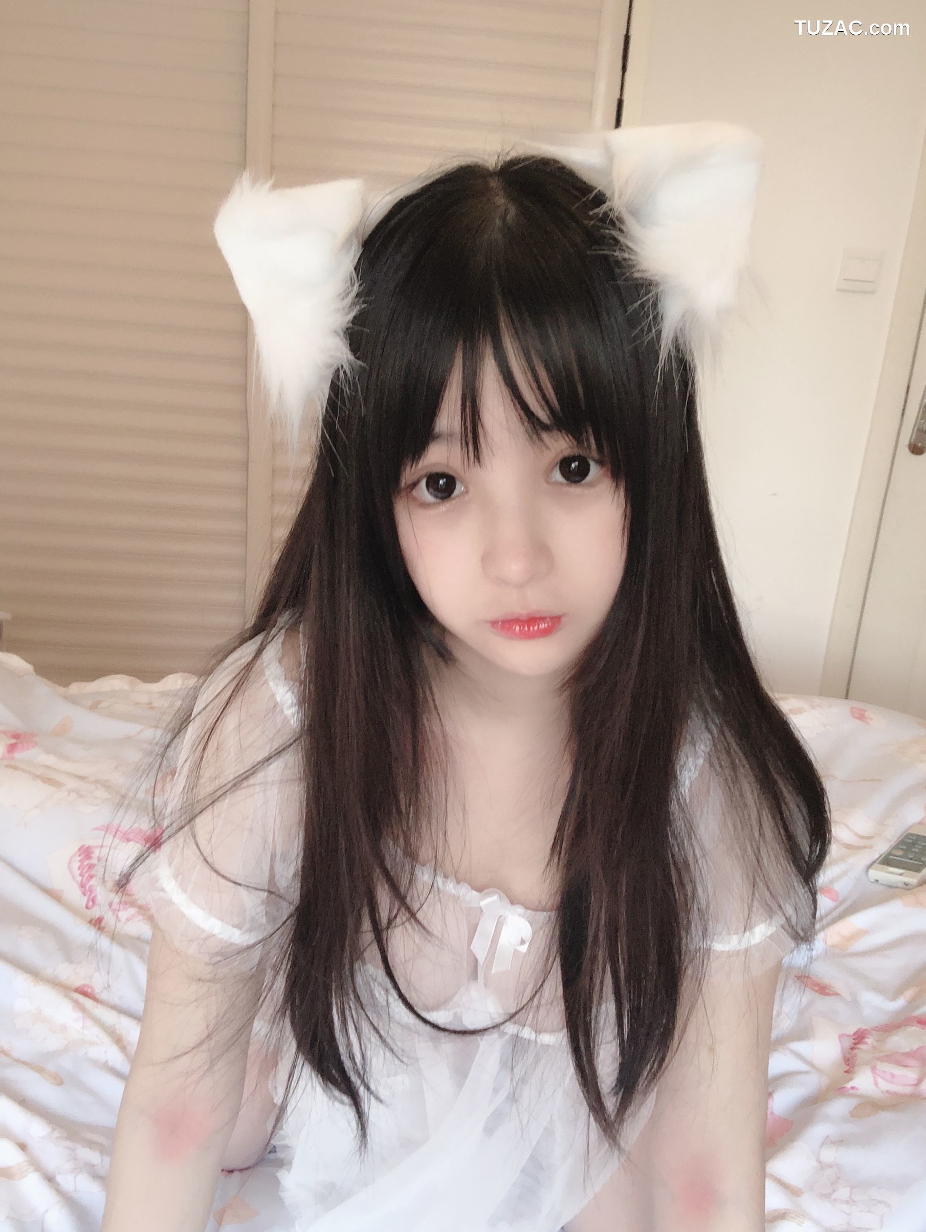 桜井宁宁-029-小白猫-蕾丝内衣