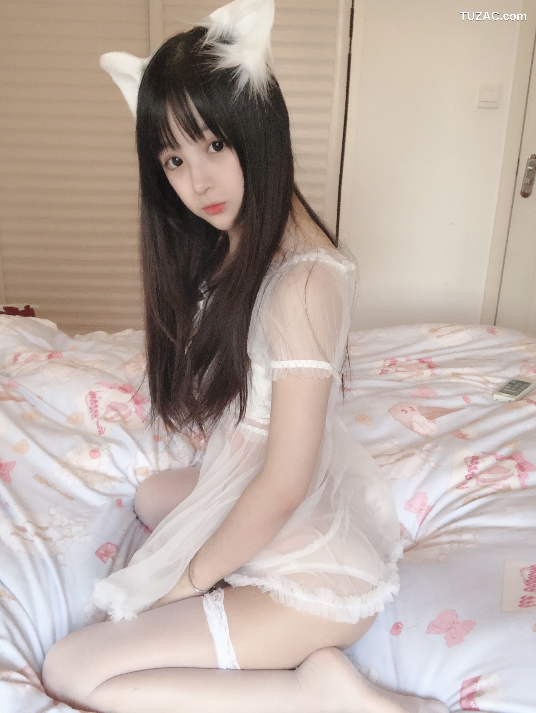 桜井宁宁-029-小白猫-蕾丝内衣