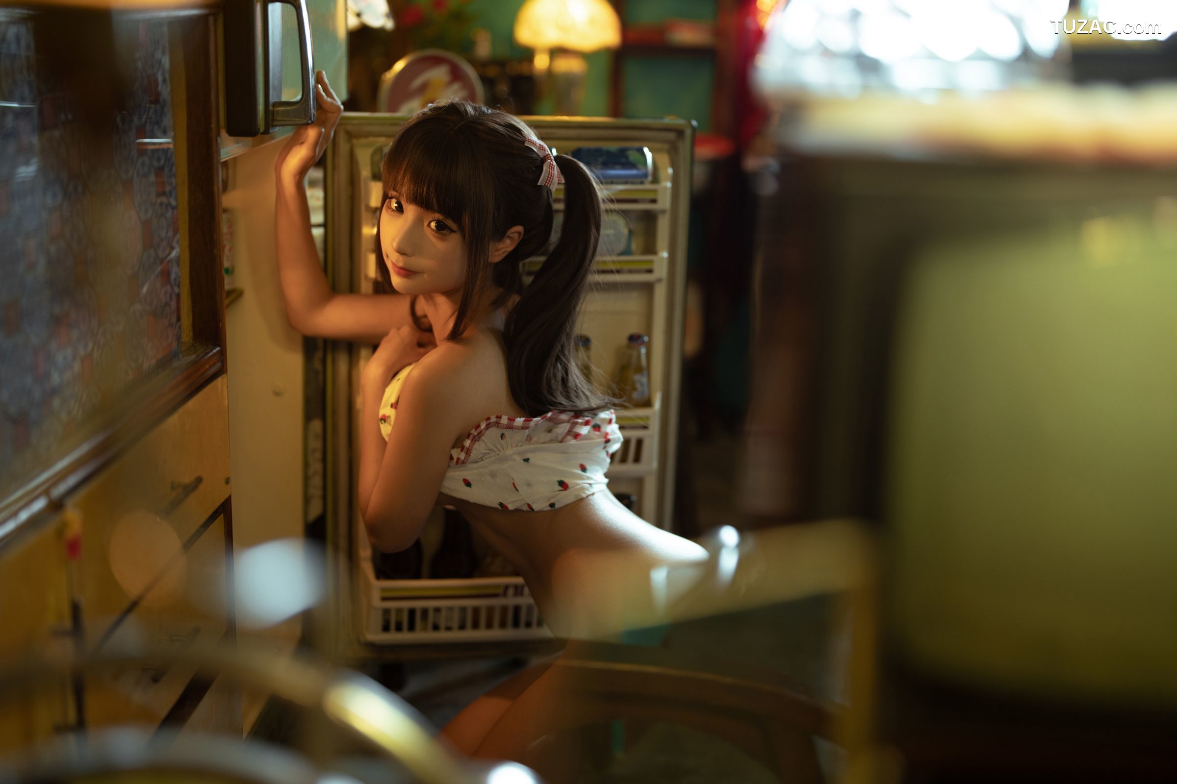 蠢沫沫-红格子-Strawberry-Shirt