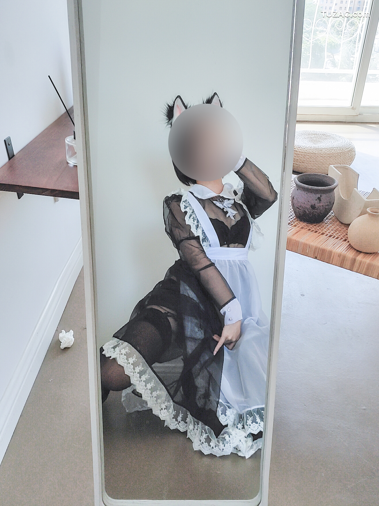 蠢沫沫-透明女仆自拍