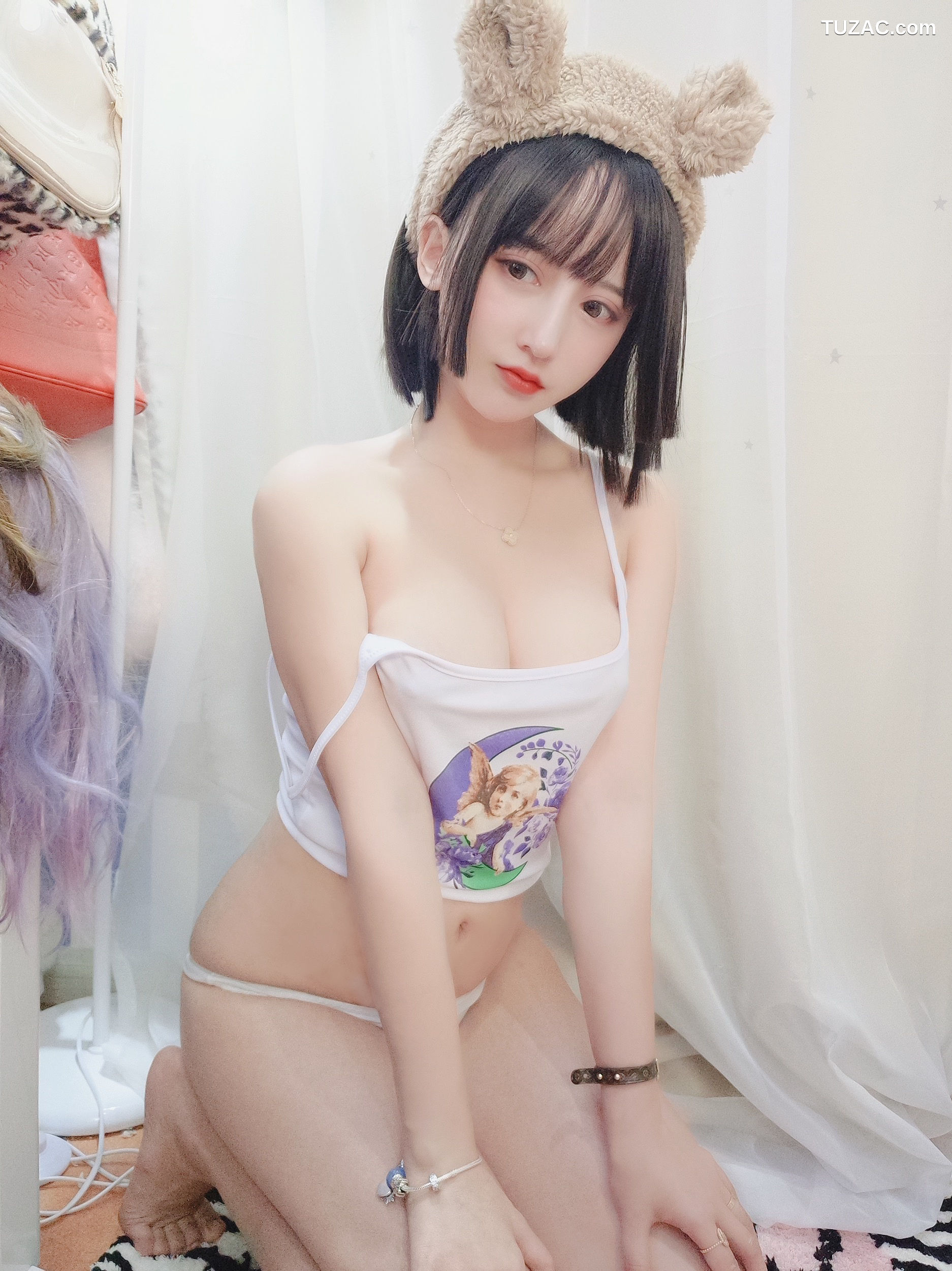 过期米线线喵-吊带白色
