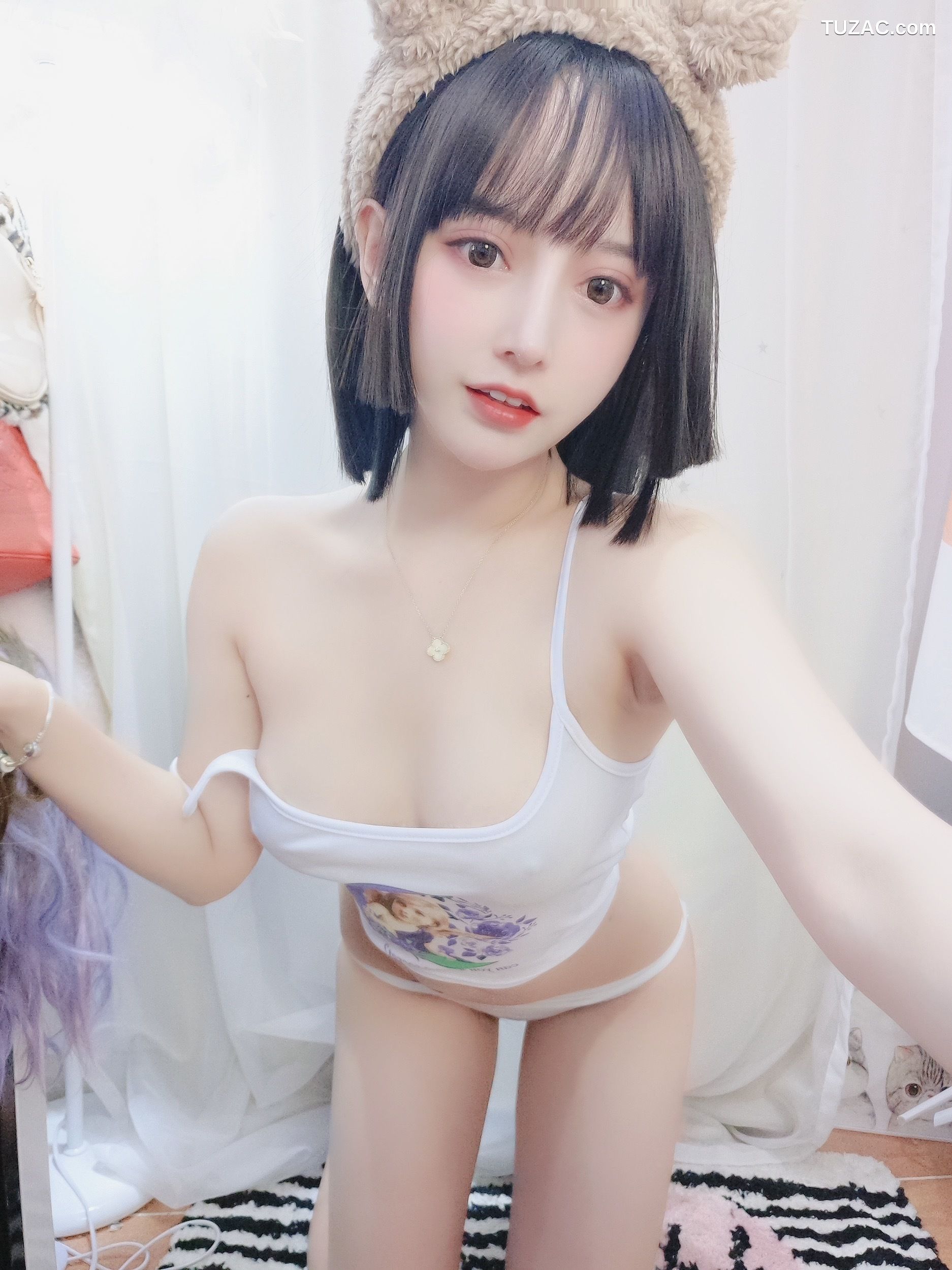 过期米线线喵-吊带白色