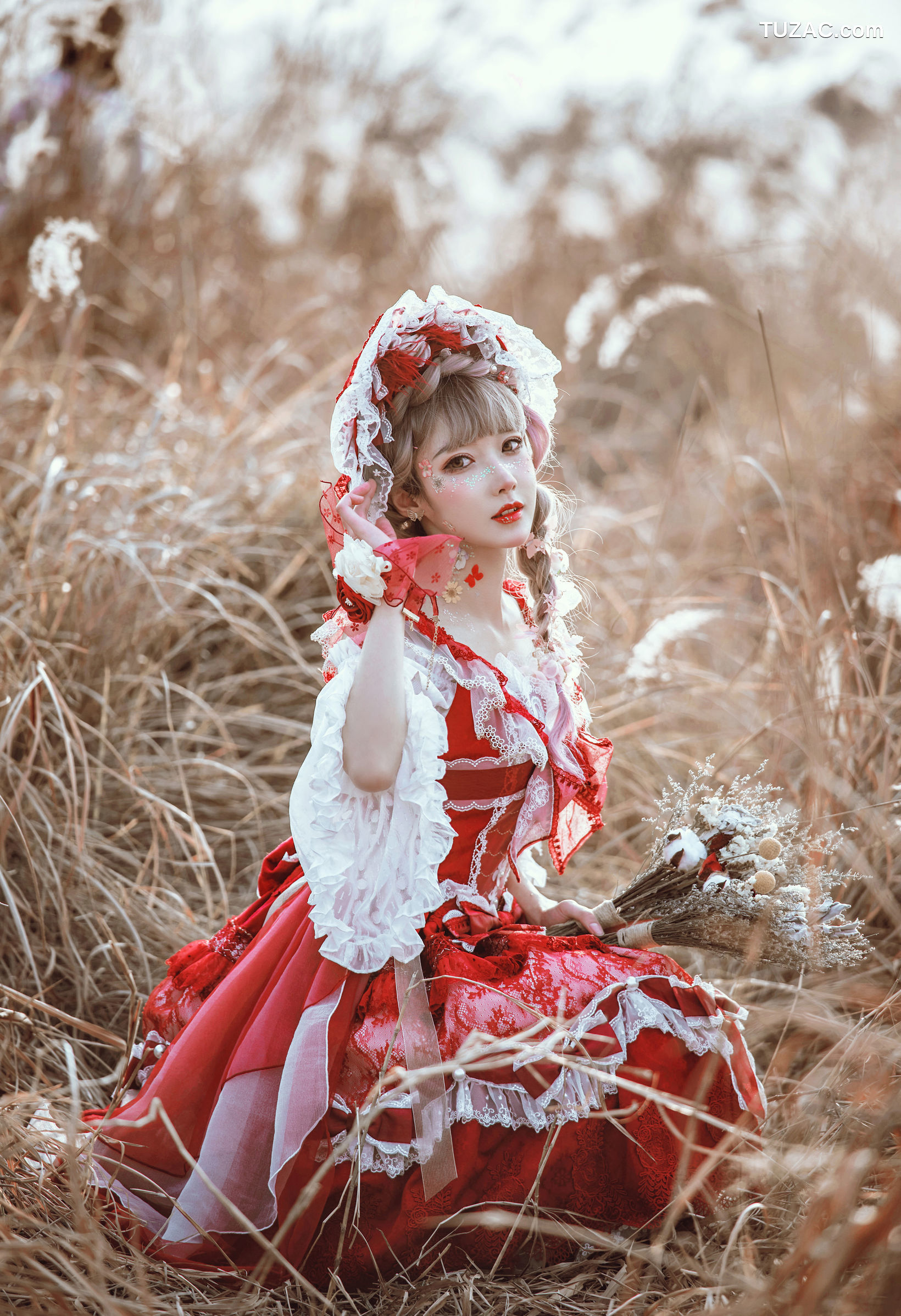 阿包也是兔娘-No.02-lolita红裙-12P