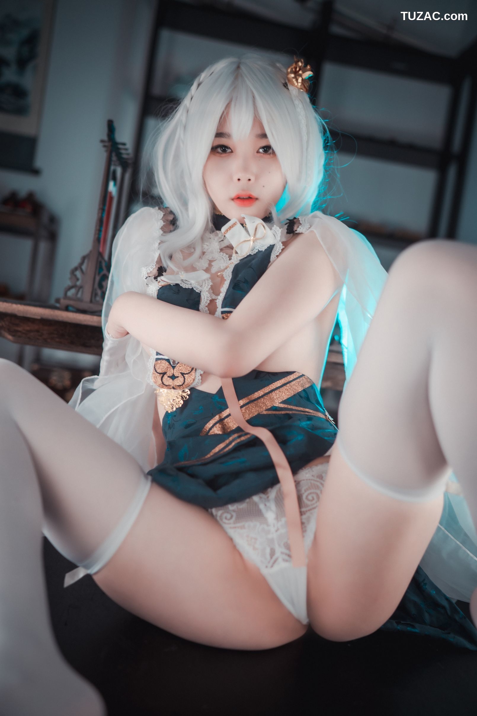 韩国美女-琪雅-Zia-지아-碧波青云Cosplay-Azure-Horizons-DJAWA