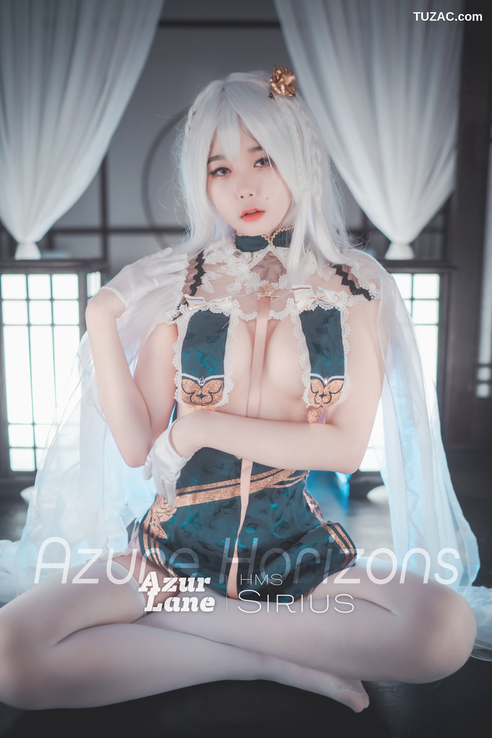 韩国美女-琪雅-Zia-지아-碧波青云Cosplay-Azure-Horizons-DJAWA