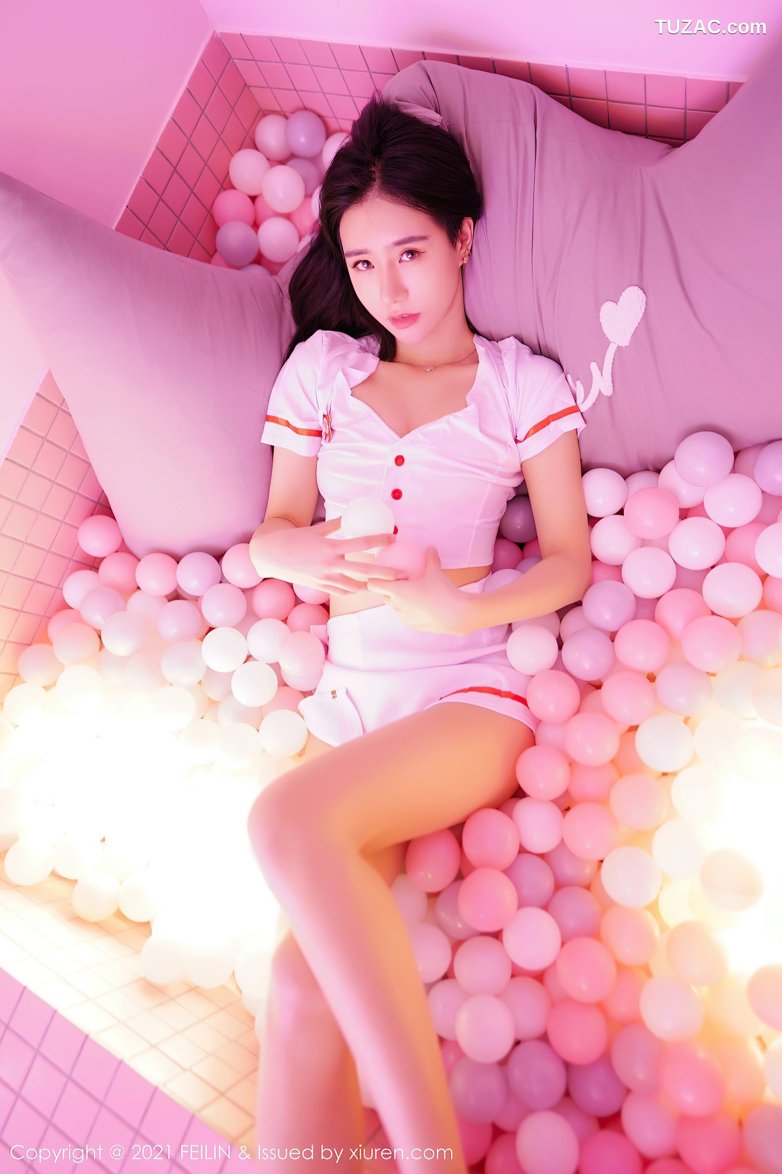 FeiLin嗲囡囡-382-BABY_柒-粉色波波池内白色护士制服-2021.03.26