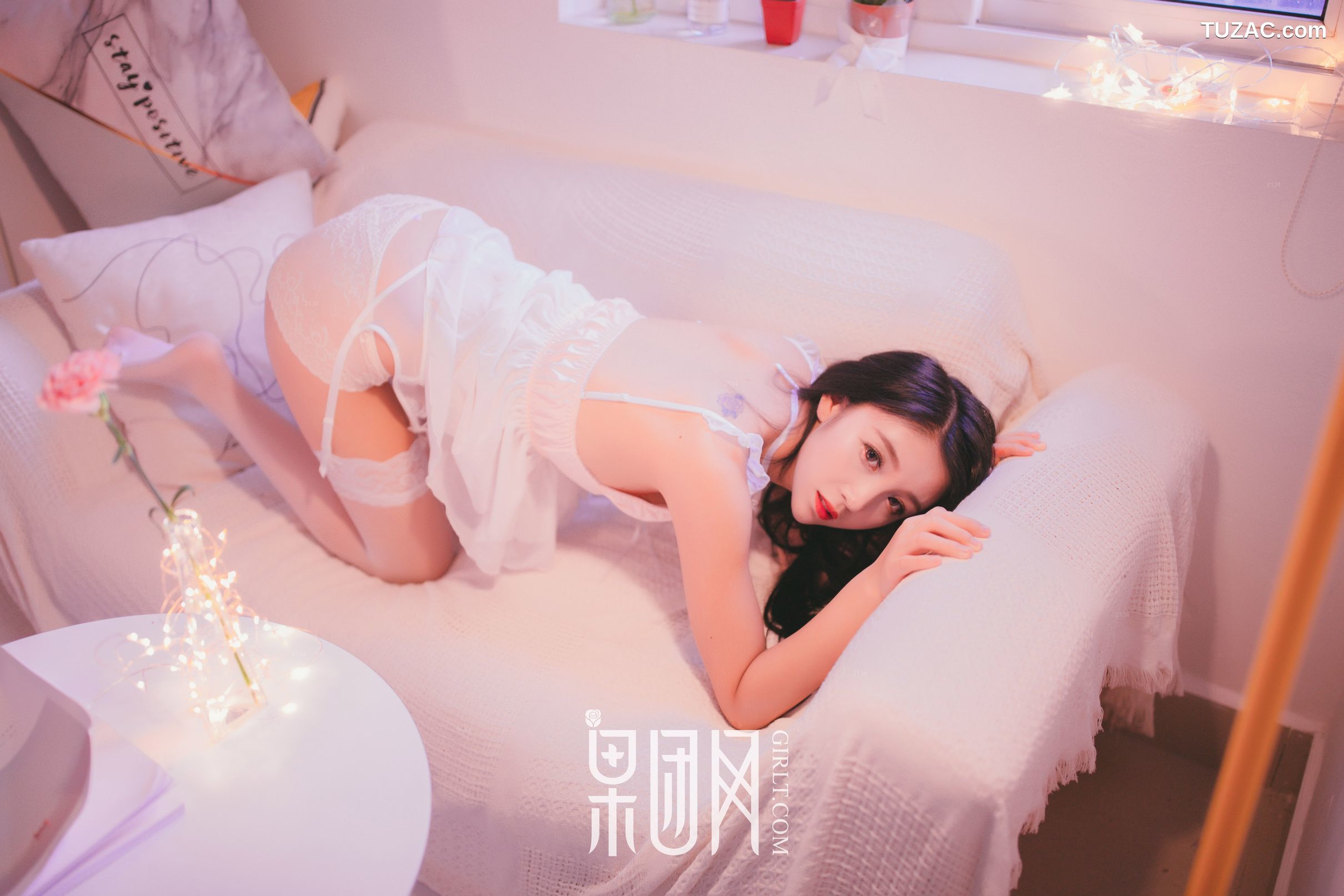 GIRLT果团网-熊川纪信-027-清纯女神-身着白纱-妩媚动人