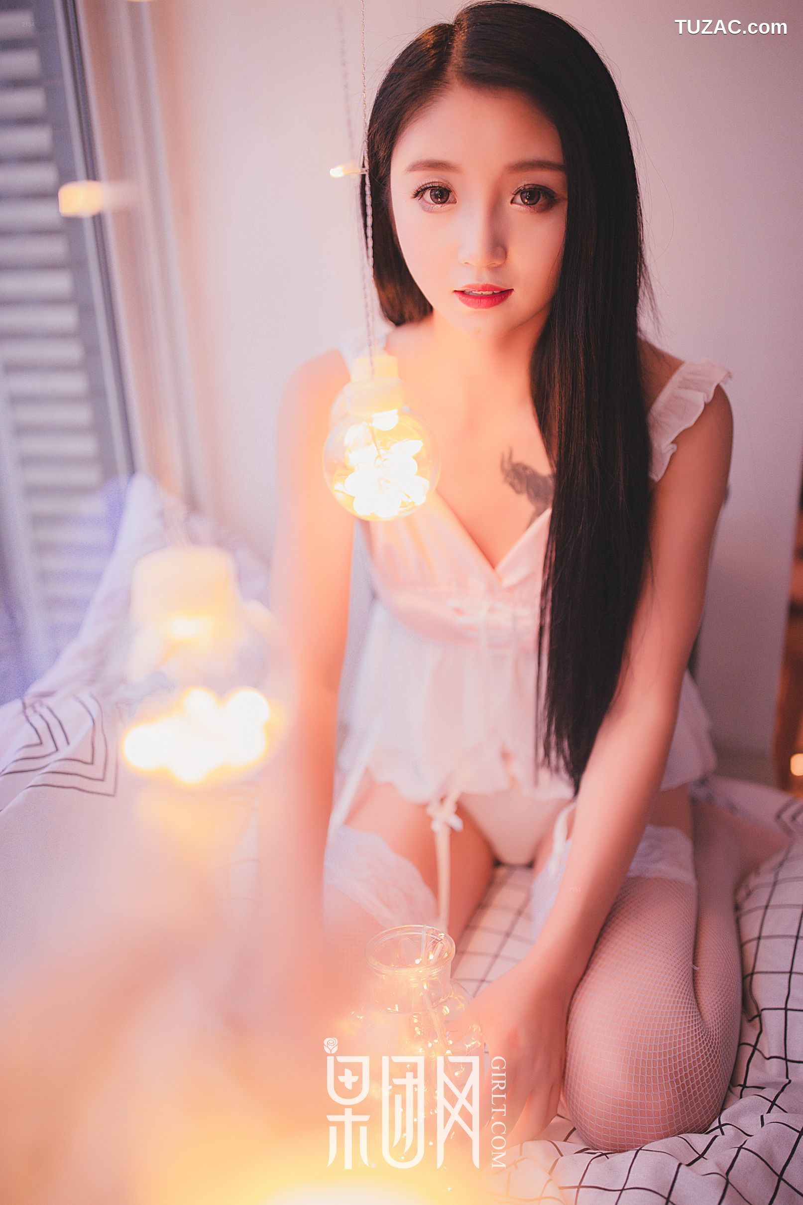 GIRLT果团网-熊川纪信-027-清纯女神-身着白纱-妩媚动人