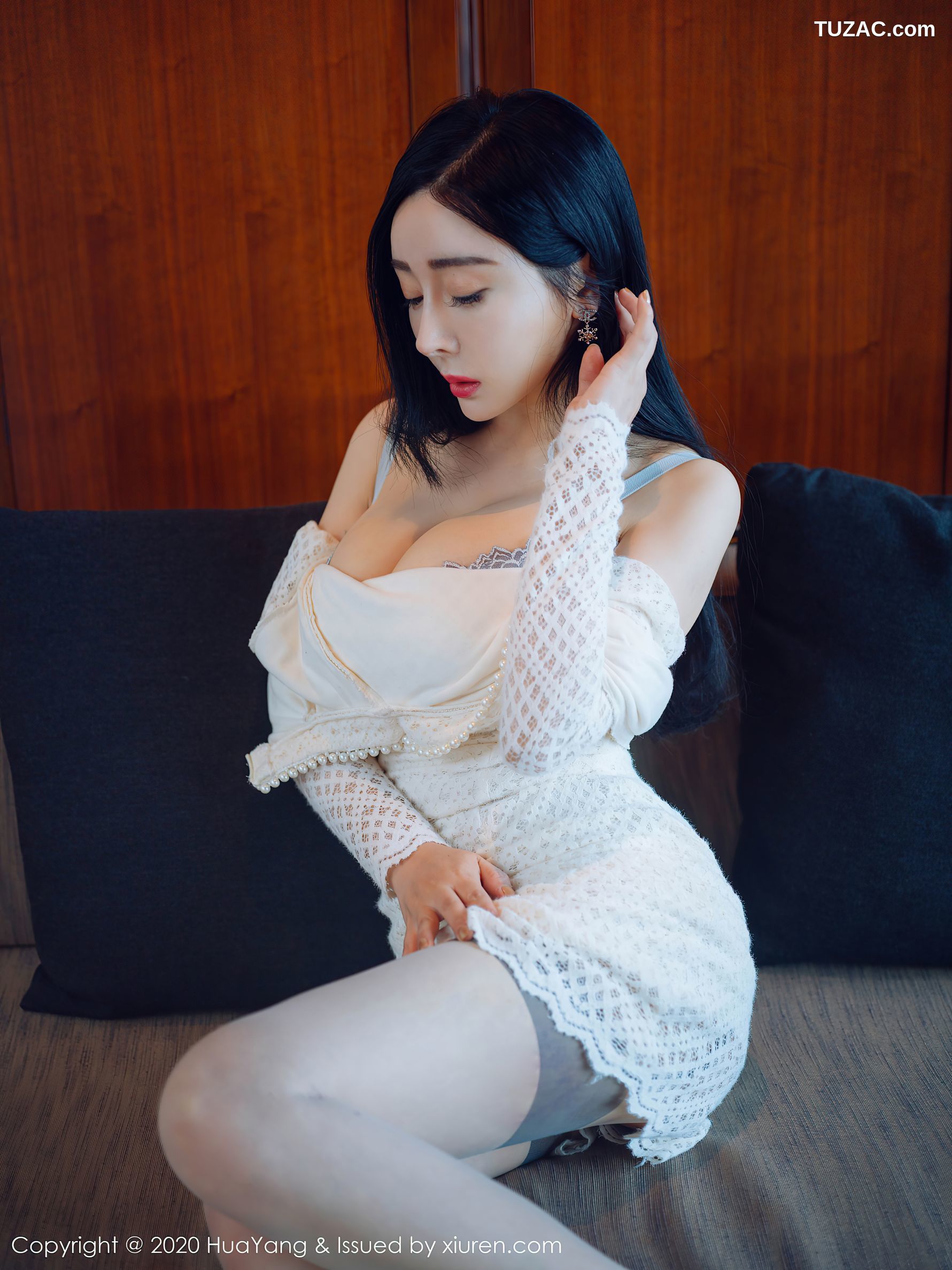 HuaYang花漾-342-允爾-华丽典雅的蕾丝长裙