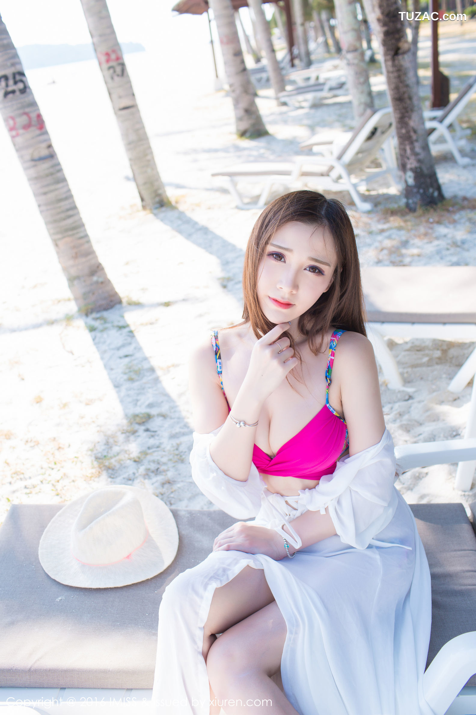 IMiss爱蜜社-091-淼淼萌萌哒-兰卡威旅拍红色内衣