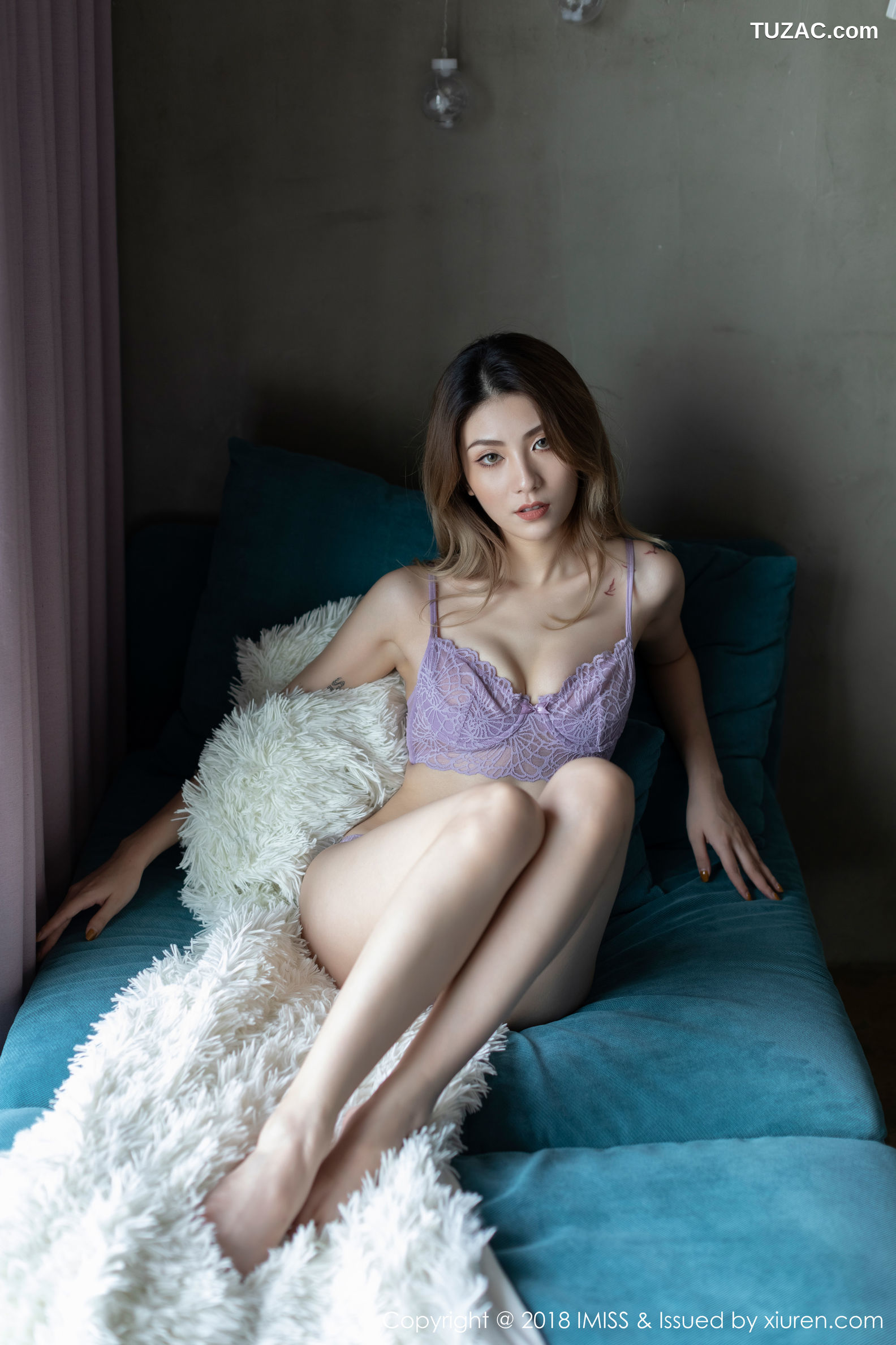 IMiss爱蜜社-304-Arlie-紫色蕾丝内衣