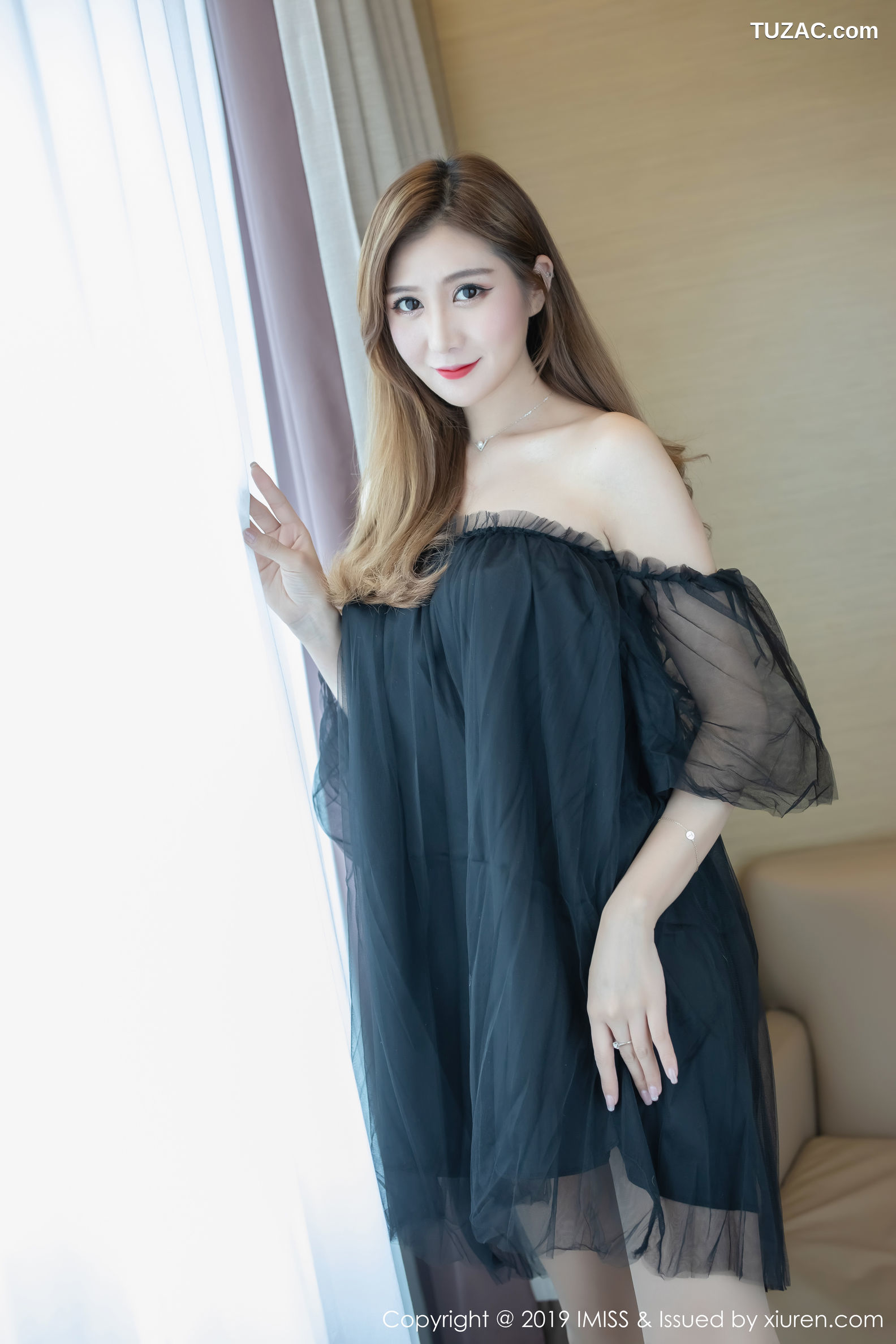 IMiss爱蜜社-369-Ceci-黑色薄纱裙性感内衣