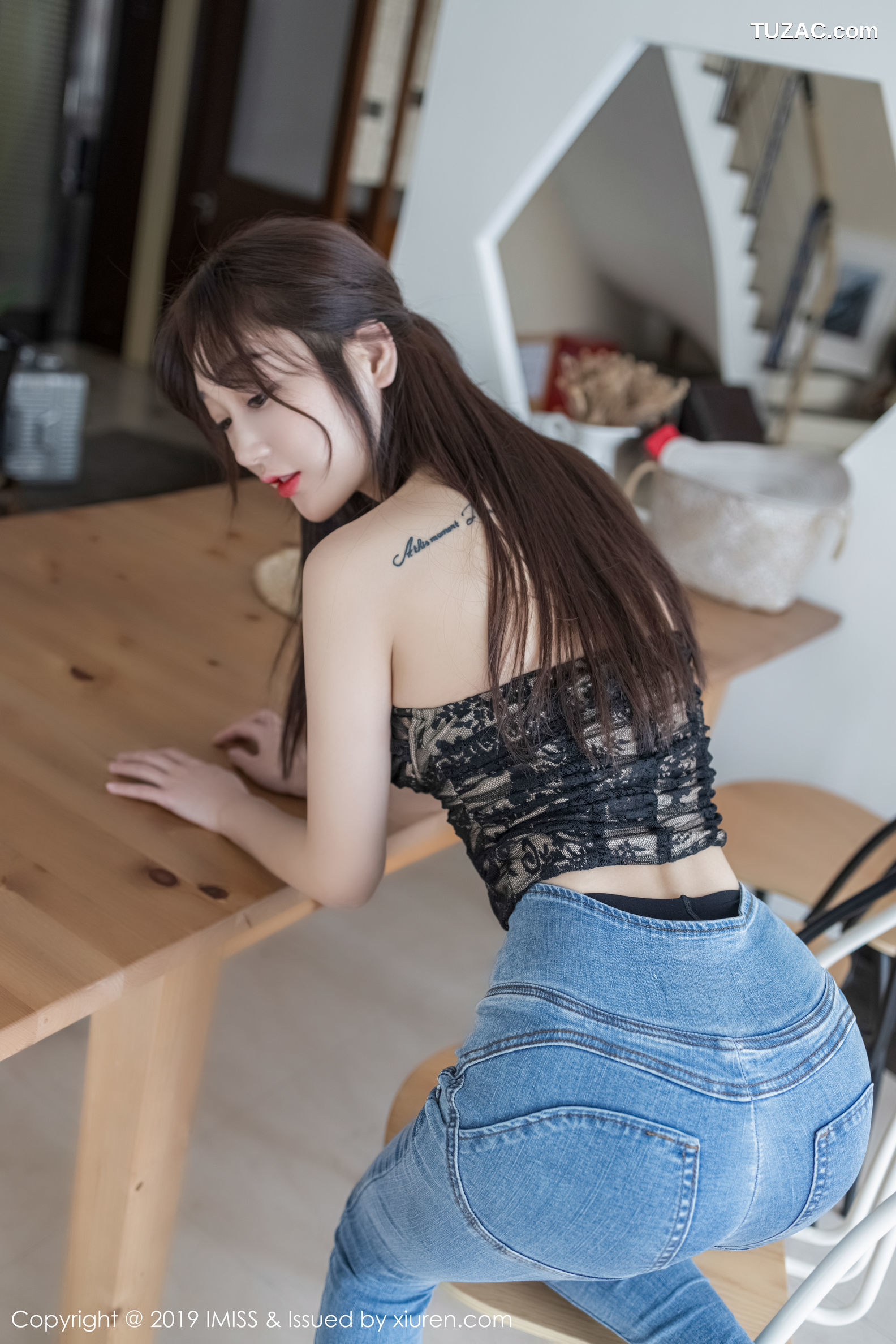 IMiss爱蜜社-417-小九月-牛仔裤黑丝