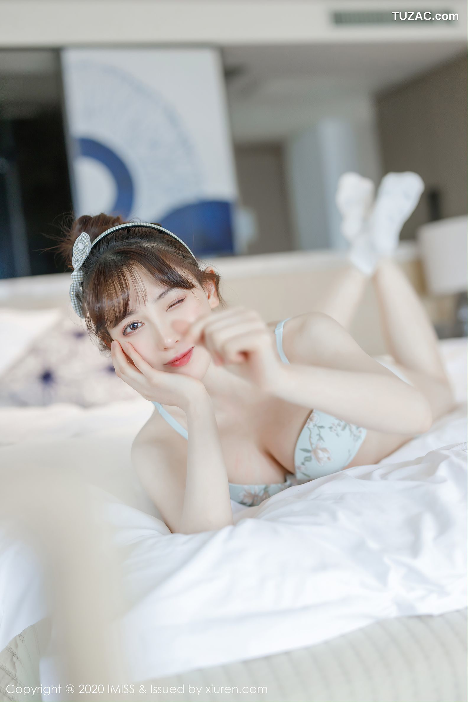 IMiss爱蜜社-481-刘奕宁-床上性感衬衣诱惑