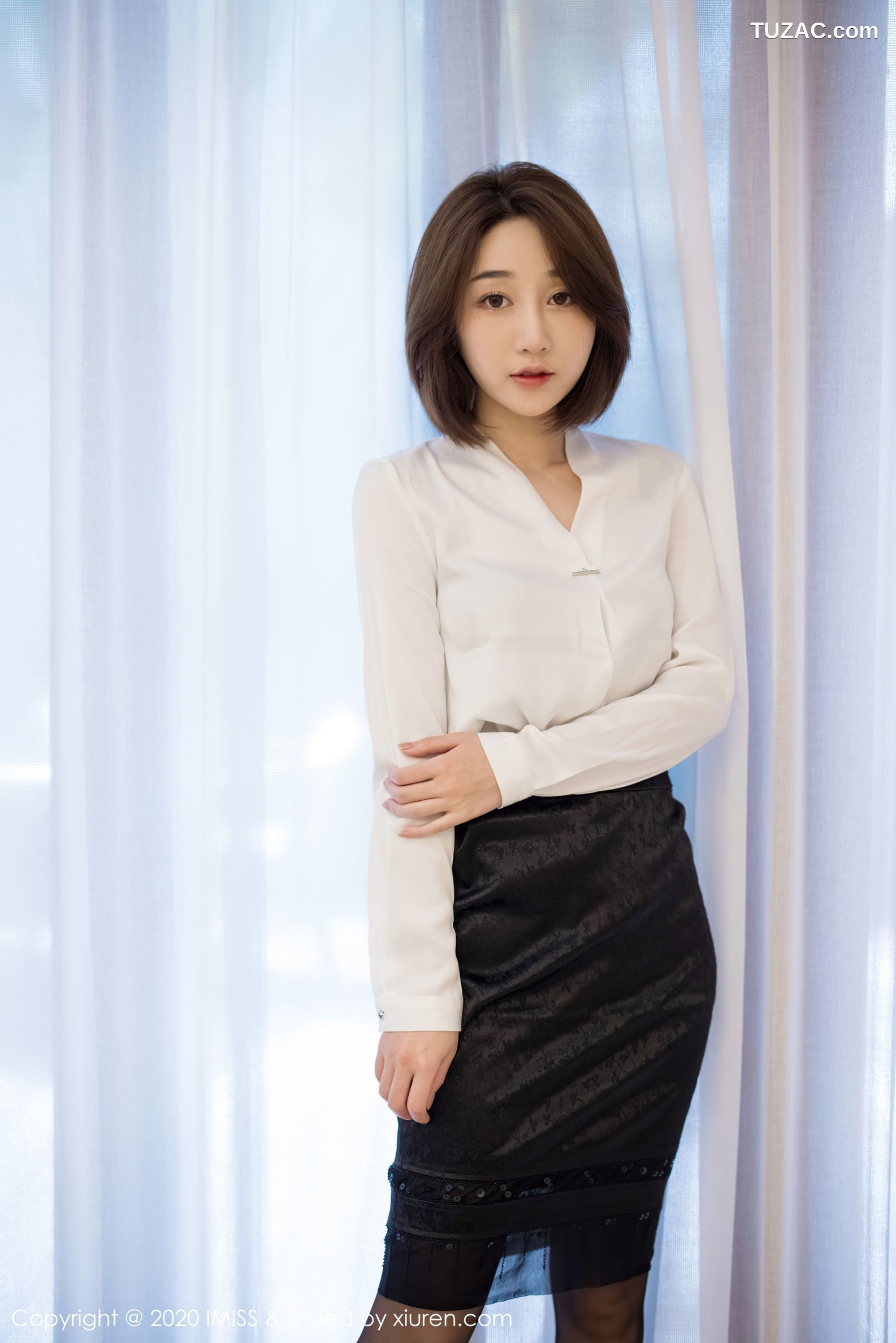 IMiss爱蜜社-506-九月生_白衬衫黑短裙职场秘书制服系列