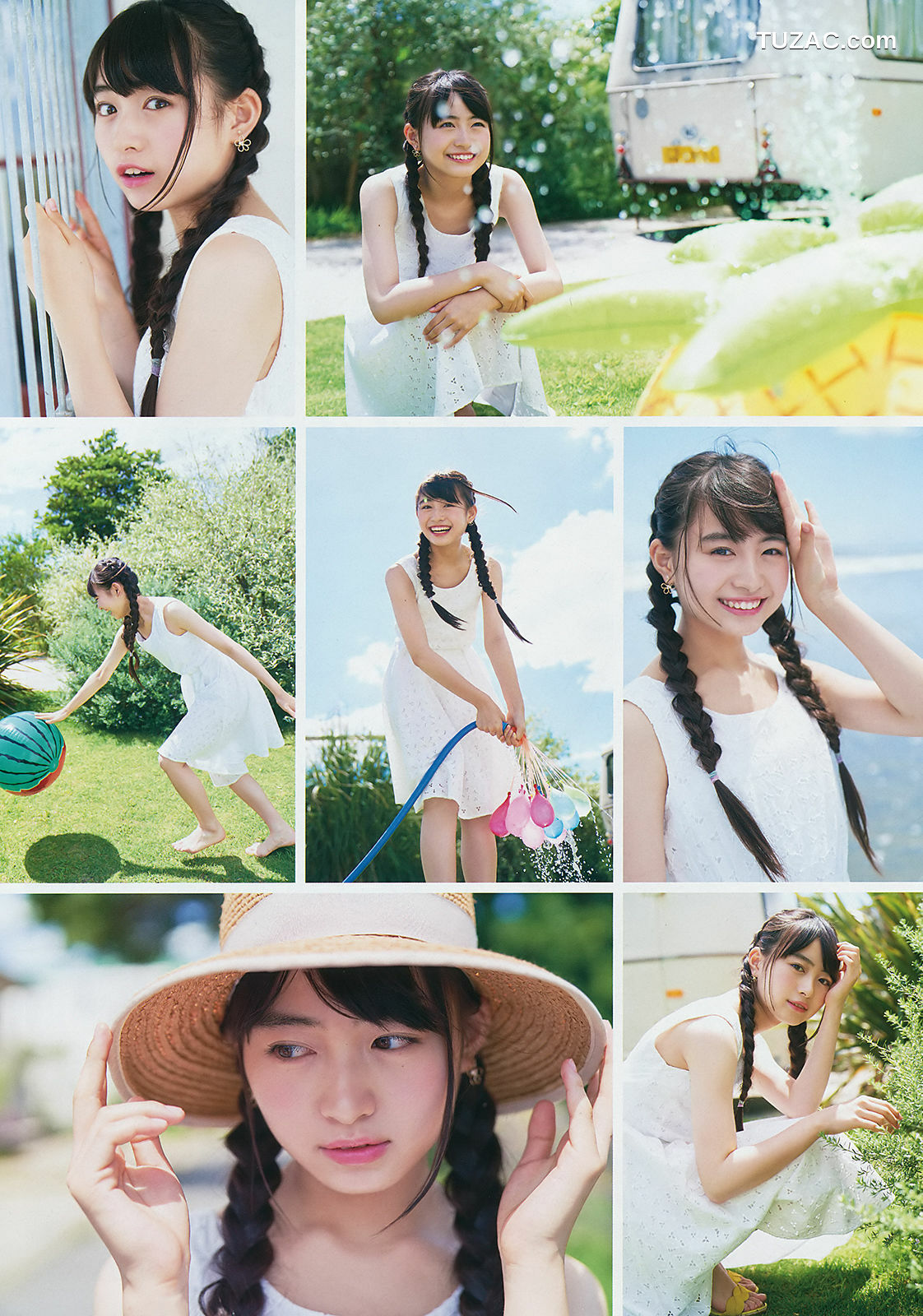 Young Gangan杂志写真_ 井上小百合 其原有沙 2018年No.18 写真杂志[18P]