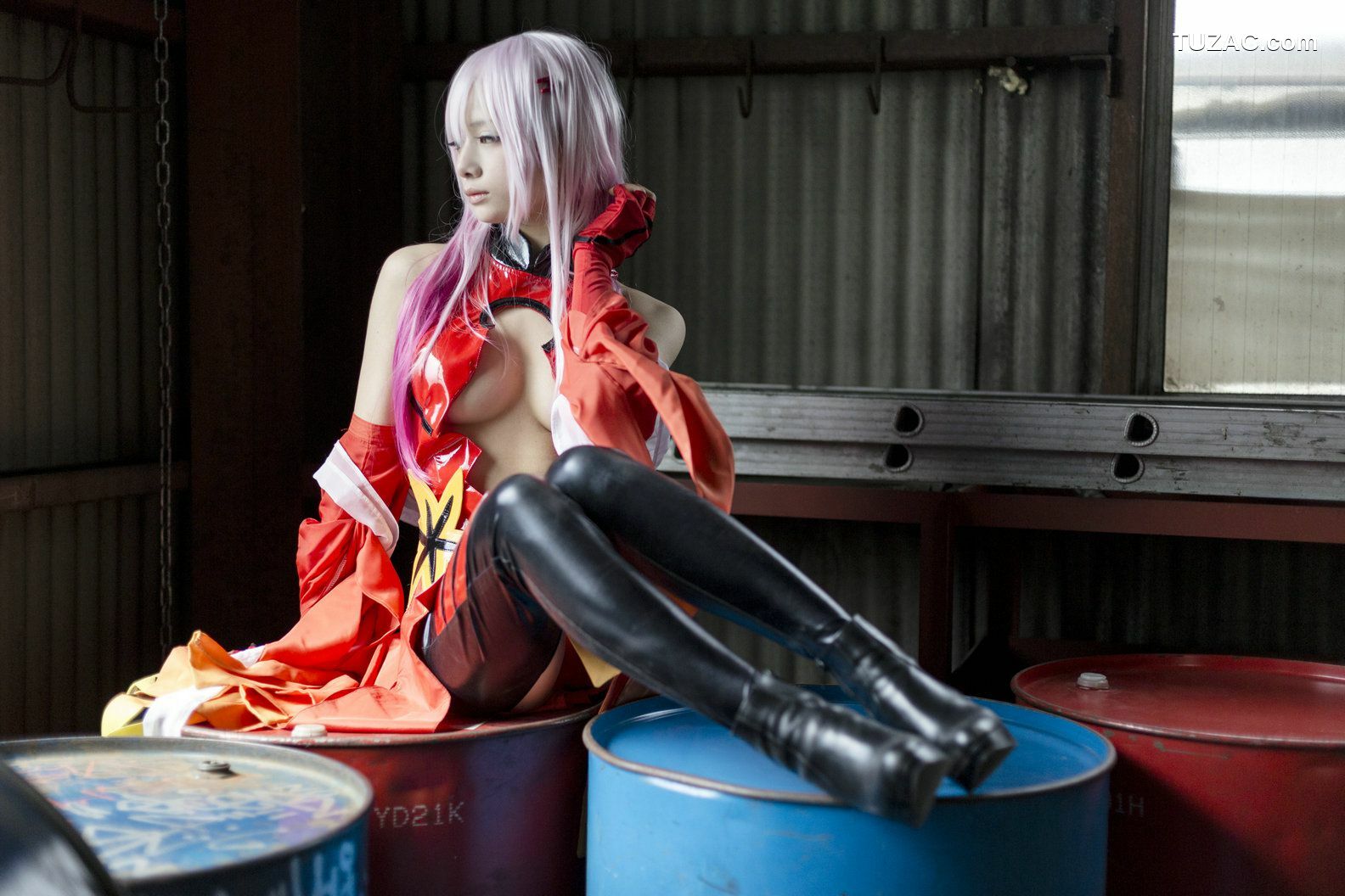 日本CosPlay_うさ吉 《Guilty Crown》Yuzuriha Inori 写真集[100P]