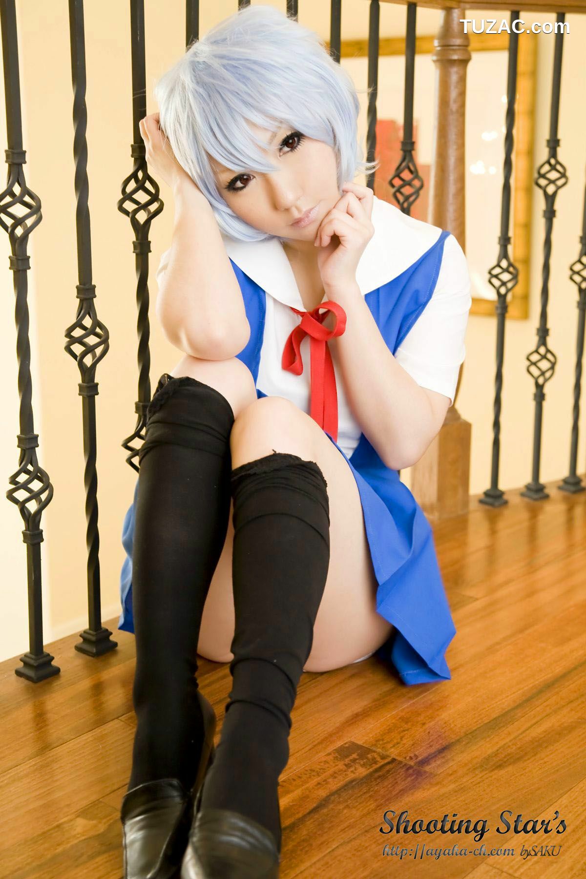 日本CosPlay_サク (绫香) 《Shinseiki Evangelion》Ayanami Rei 写真集[130P]