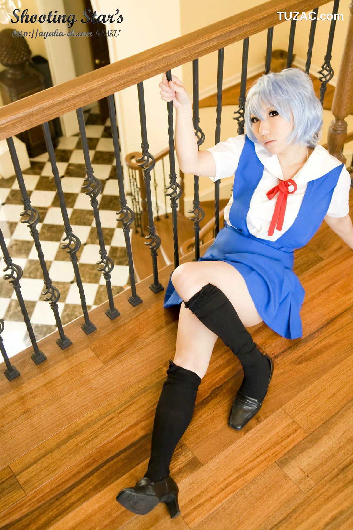 日本CosPlay_サク (绫香) 《Shinseiki Evangelion》Ayanami Rei 写真集[130P]