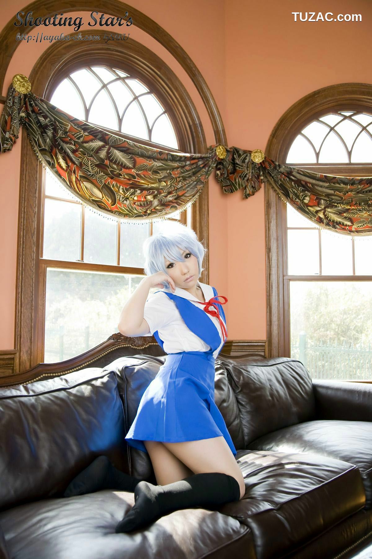 日本CosPlay_サク (绫香) 《Shinseiki Evangelion》Ayanami Rei 写真集[130P]
