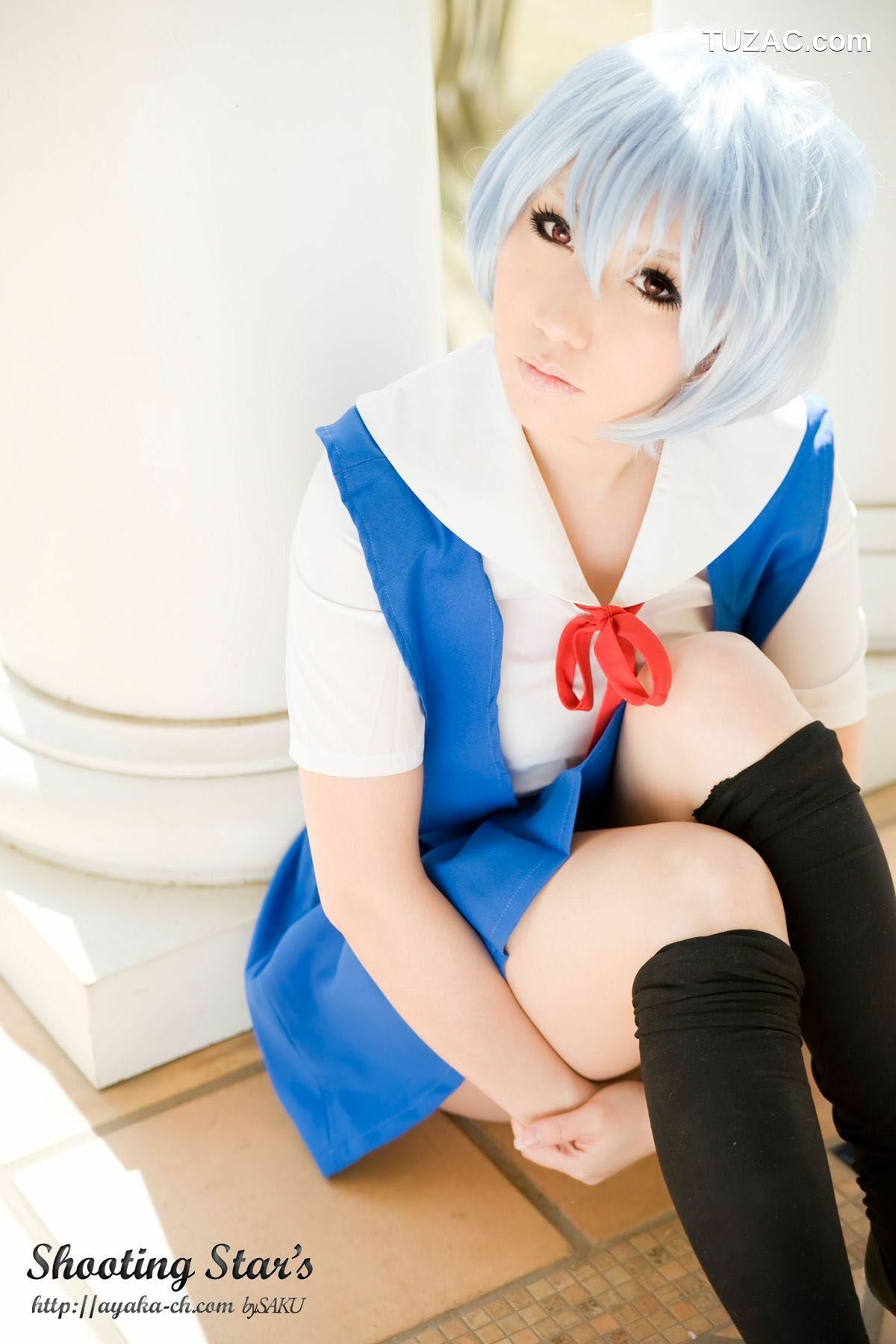 日本CosPlay_サク (绫香) 《Shinseiki Evangelion》Ayanami Rei 写真集[130P]