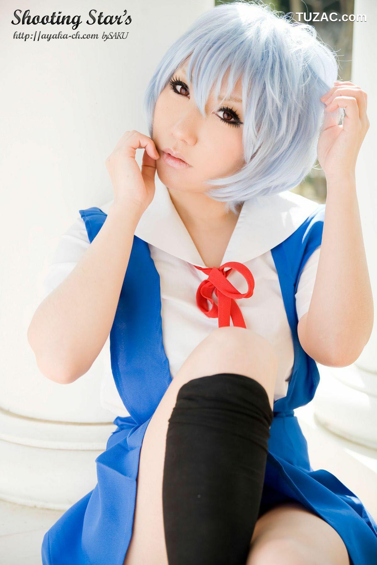 日本CosPlay_サク (绫香) 《Shinseiki Evangelion》Ayanami Rei 写真集[130P]
