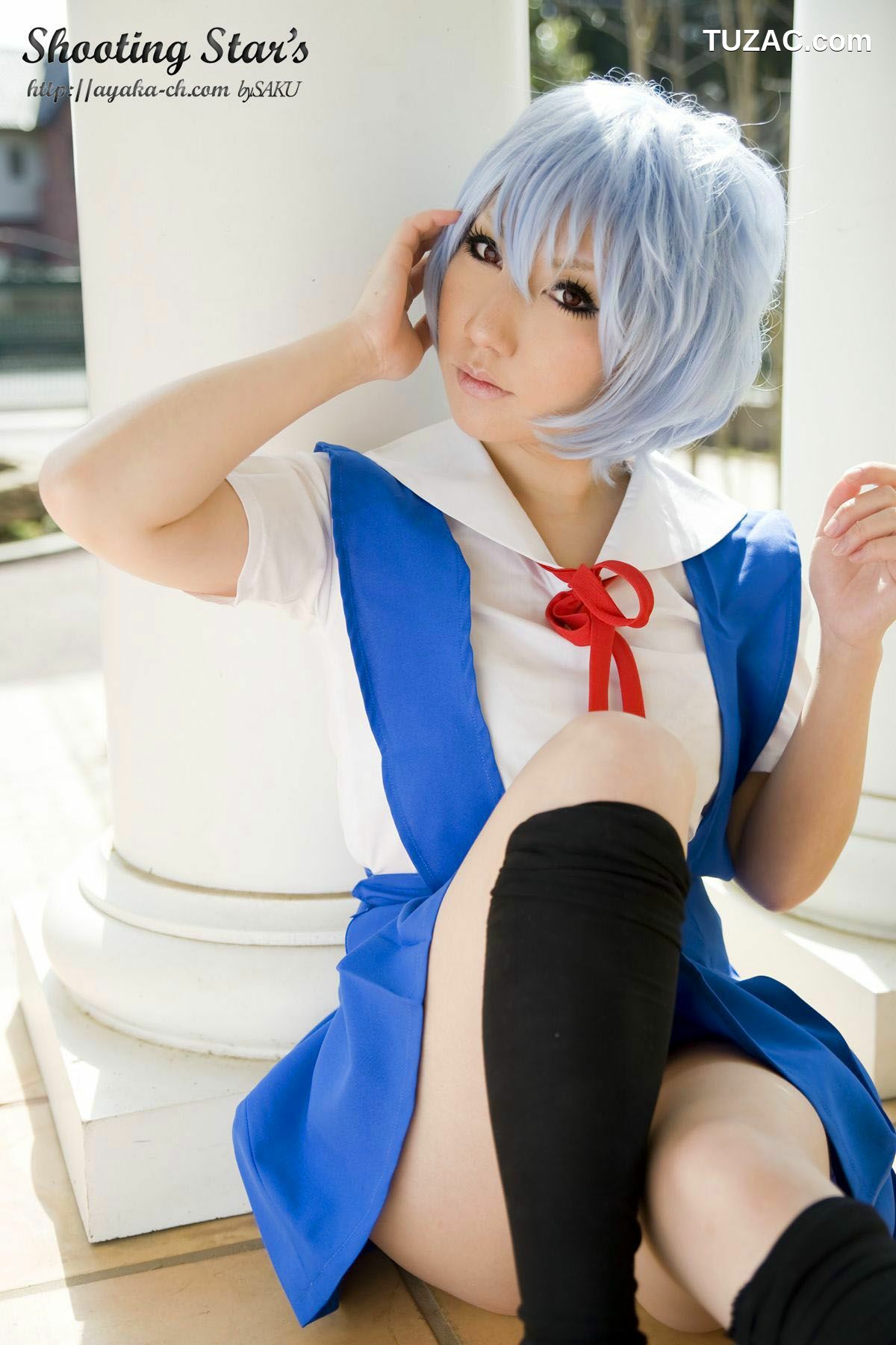 日本CosPlay_サク (绫香) 《Shinseiki Evangelion》Ayanami Rei 写真集[130P]