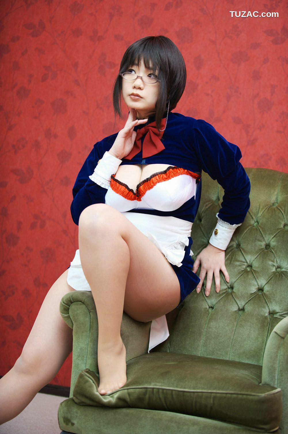 日本CosPlay_チョコボール向囲 《Unknown Character女仆眼镜娘》 写真集