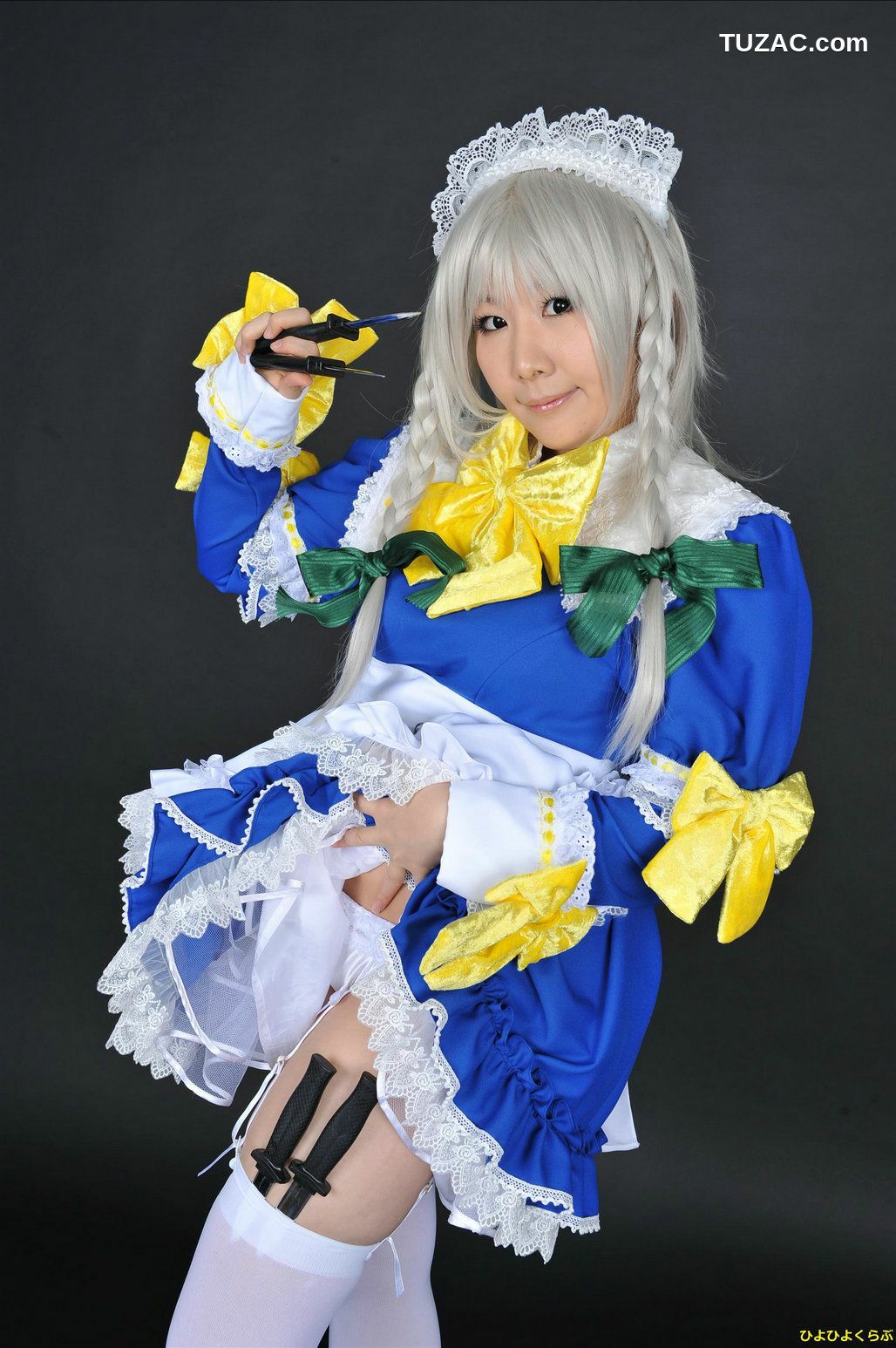 日本CosPlay_丹雫ひよ (Nishizuku Hiyo) 《東方Project》十六夜咲夜 写真集[100P]