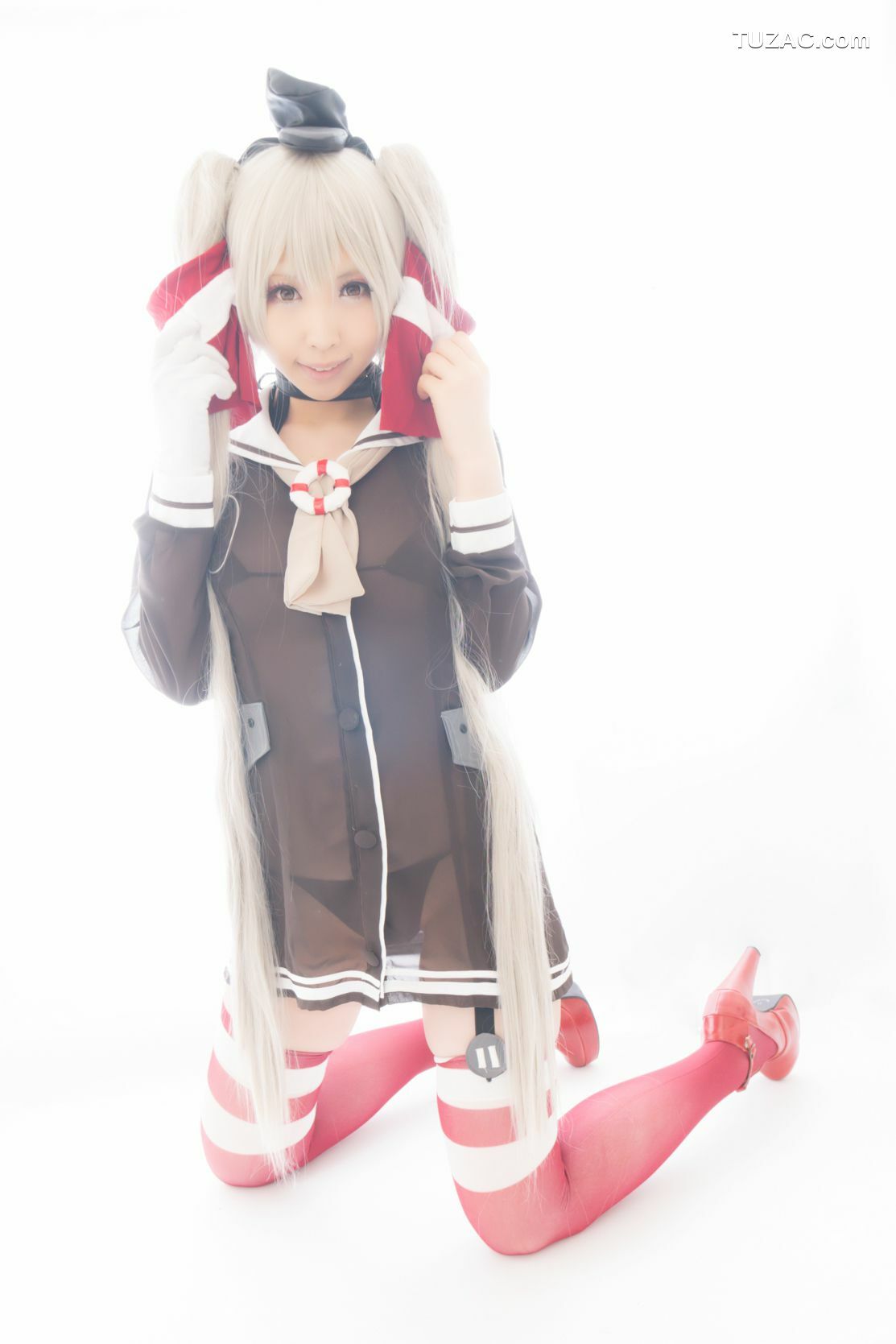 日本CosPlay_桃色れく (Momoiro Reku) 《Kantai Collection》Amatsukaze(天津風) 写真集[100P]