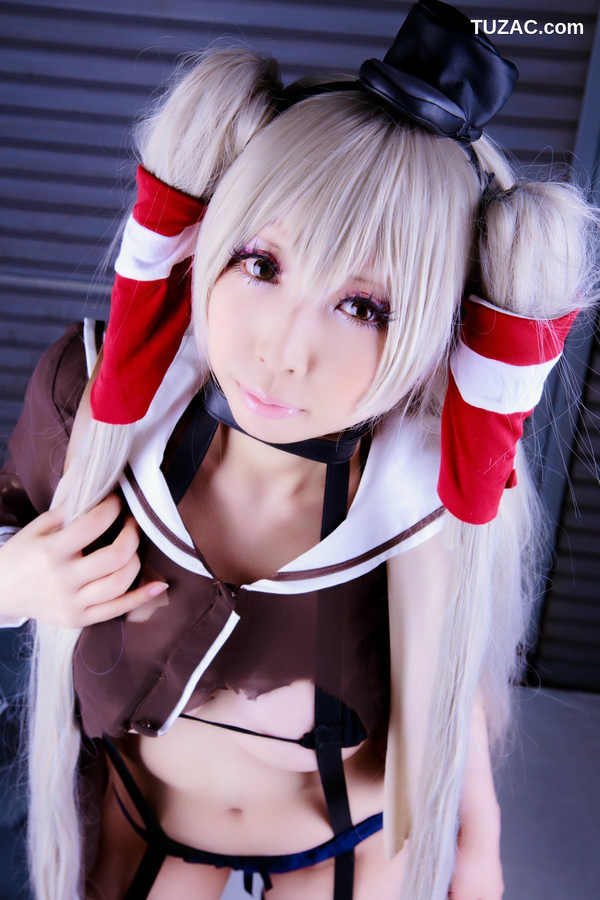 日本CosPlay_桃色れく (Momoiro Reku) 《Kantai Collection》Amatsukaze(天津風) 写真集[100P]