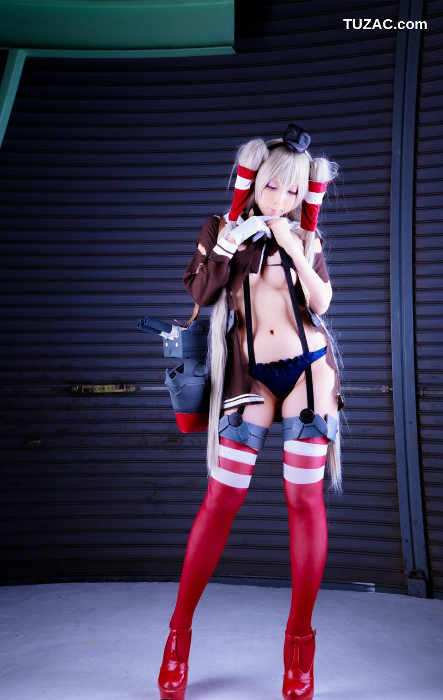 日本CosPlay_桃色れく (Momoiro Reku) 《Kantai Collection》Amatsukaze(天津風) 写真集[100P]