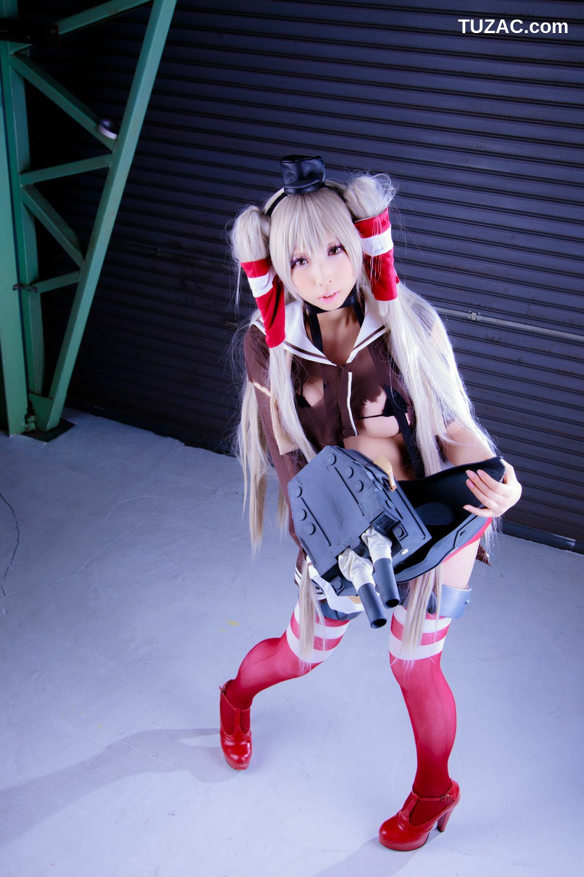 日本CosPlay_桃色れく (Momoiro Reku) 《Kantai Collection》Amatsukaze(天津風) 写真集[100P]